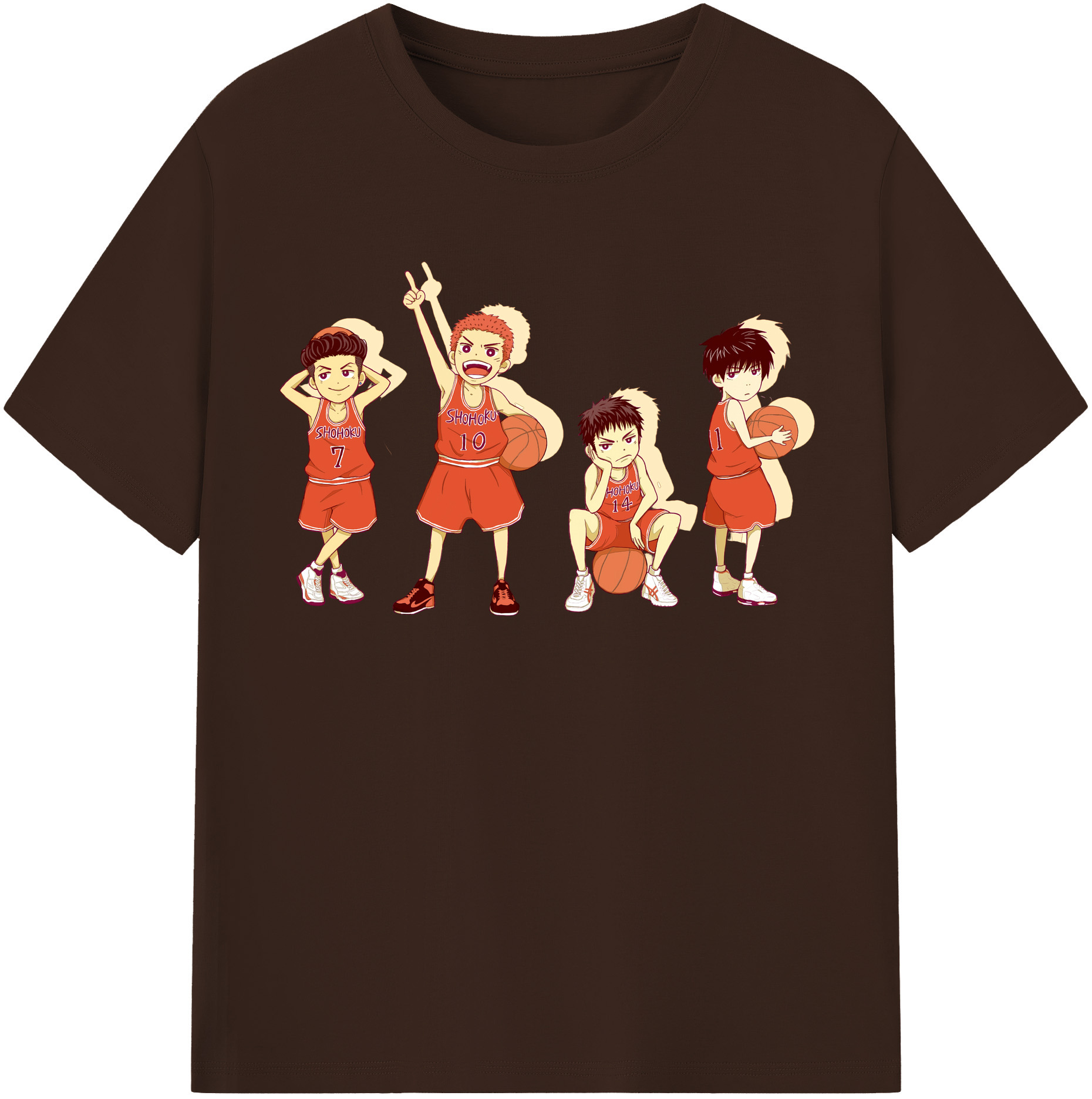 SLAM DUNK／スラムダンク 綿100％半袖Tシャツ（フロントプリント）