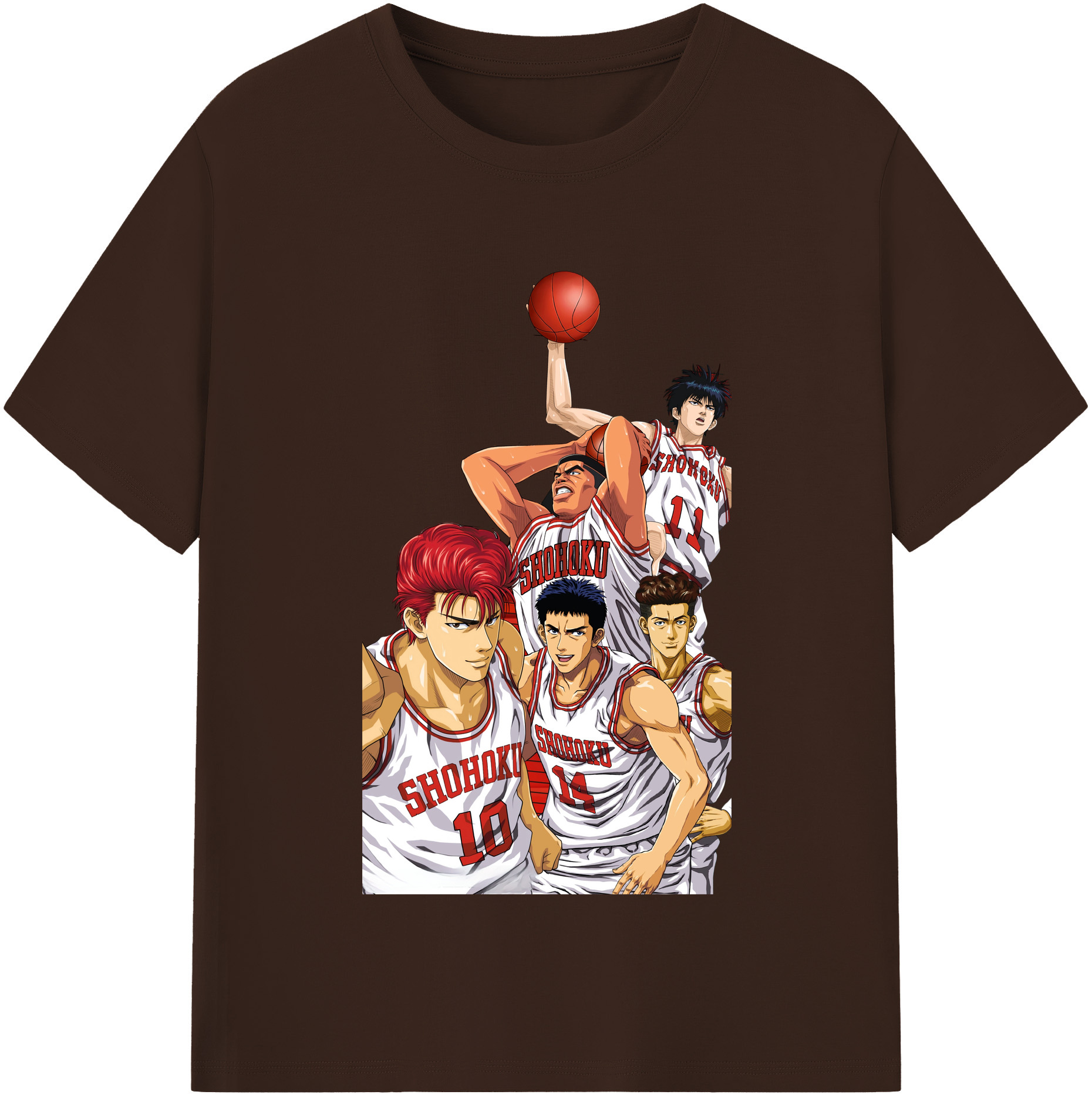 SLAM DUNK／スラムダンク 綿100％半袖Tシャツ（フロントプリント）