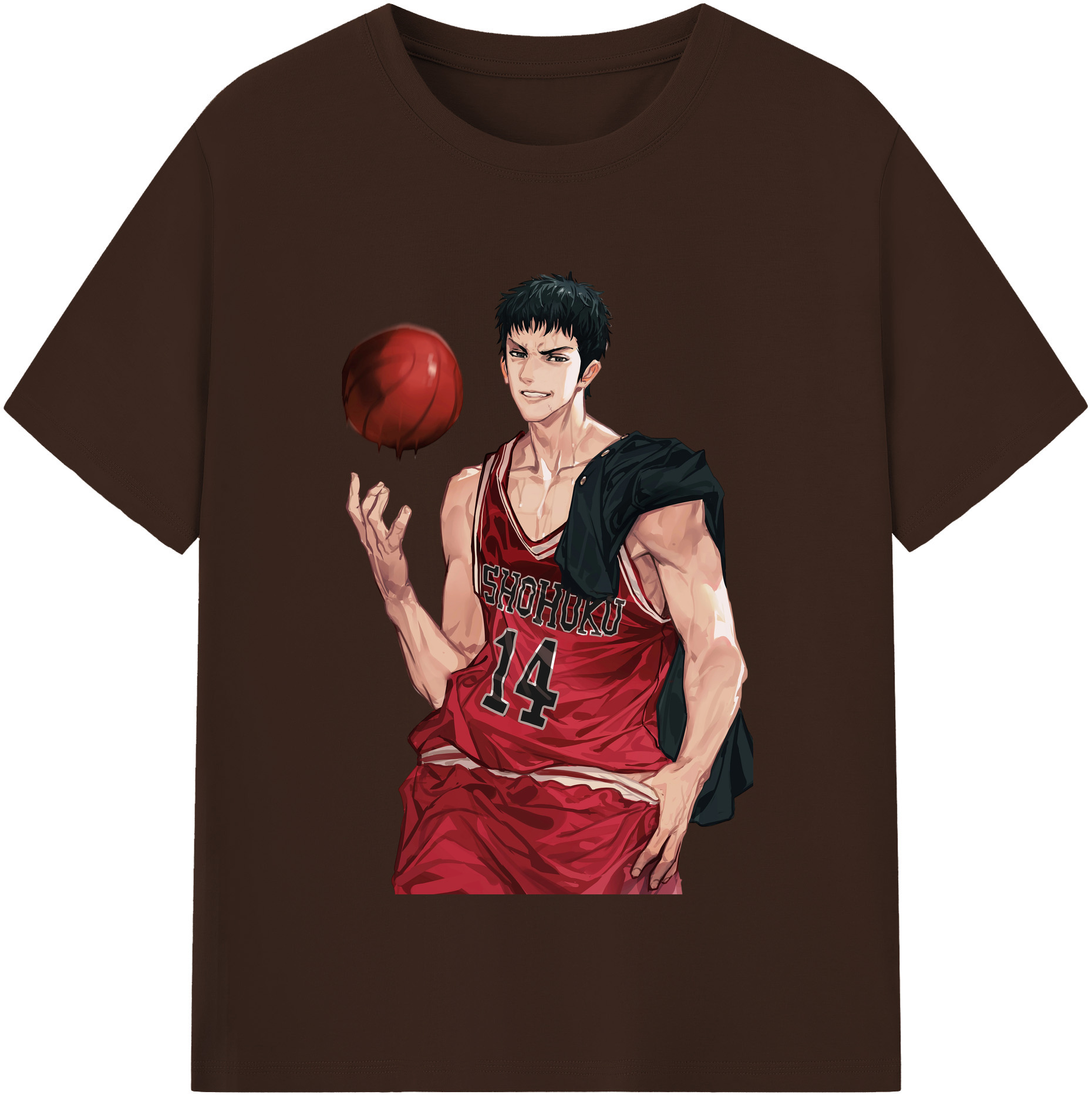 SLAM DUNK／スラムダンク 綿100％半袖Tシャツ（フロントプリント）