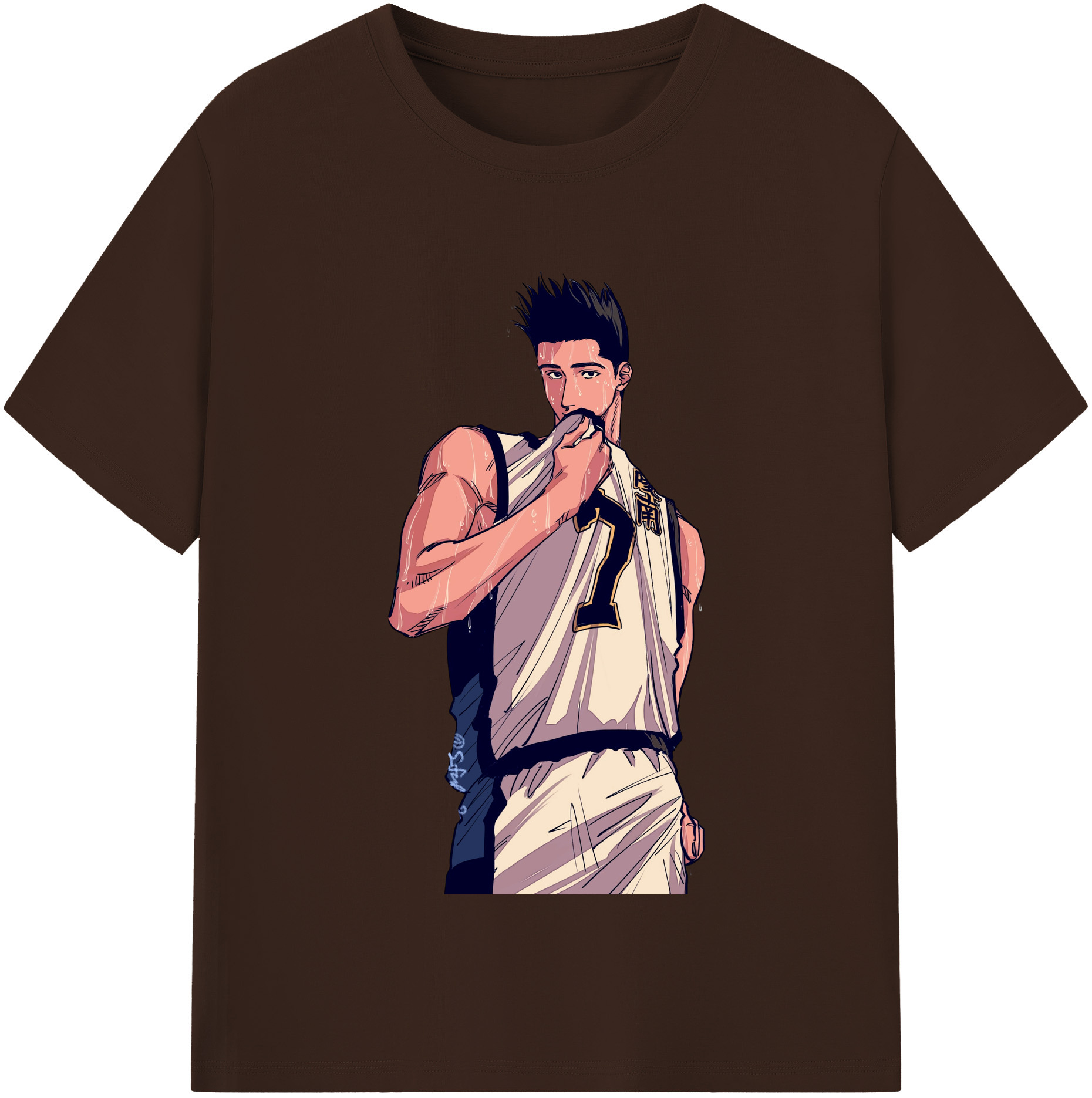 SLAM DUNK／スラムダンク 綿100％半袖Tシャツ（フロントプリント）