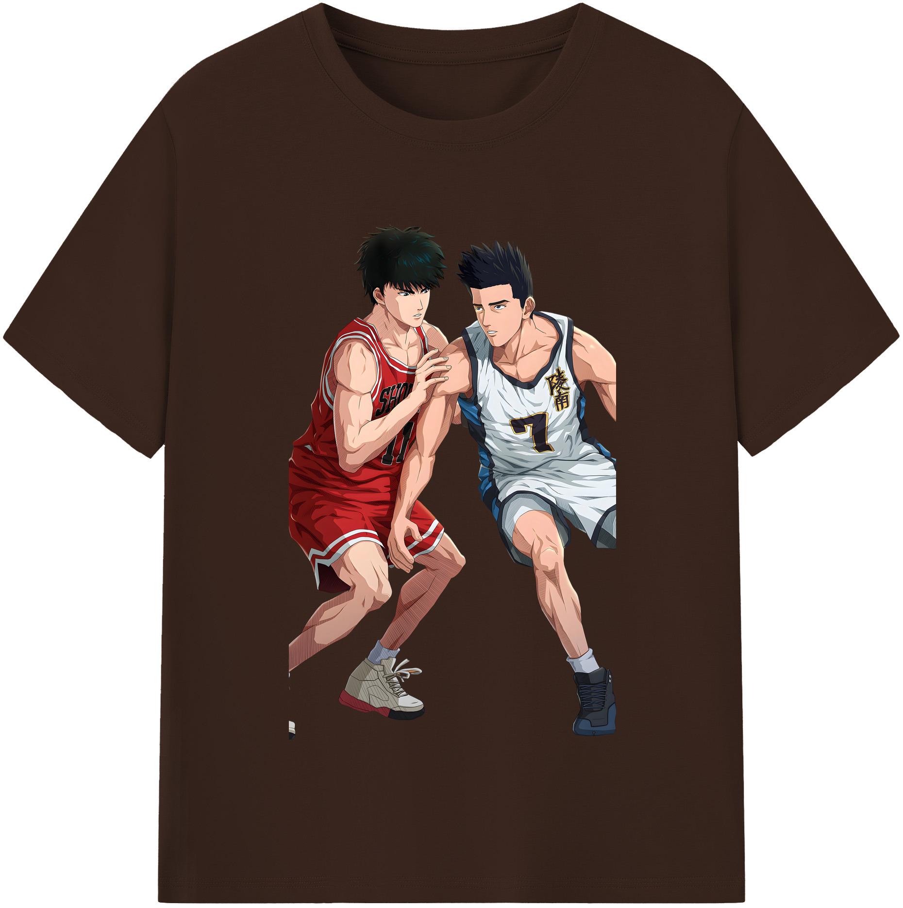 SLAM DUNK／スラムダンク 綿100％半袖Tシャツ（フロントプリント）