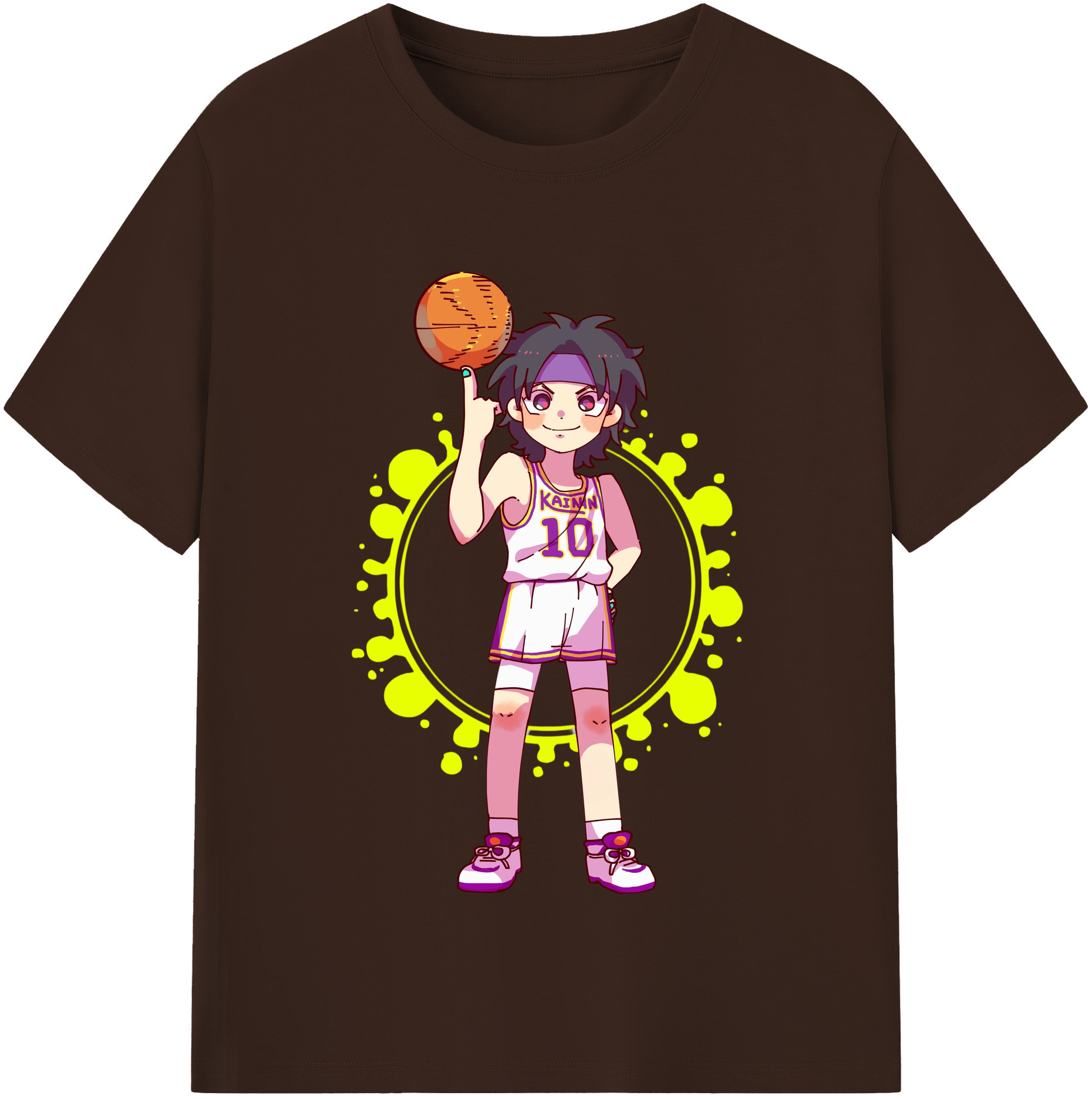 SLAM DUNK／スラムダンク 綿100％半袖Tシャツ（フロントプリント）