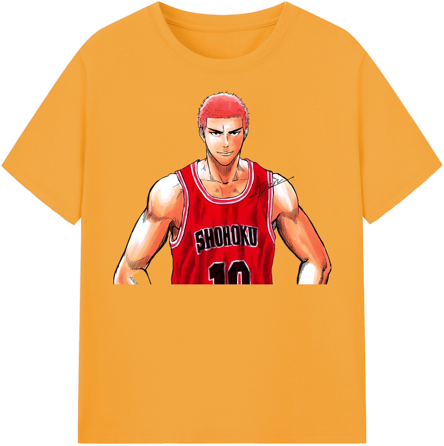 SLAM DUNK／スラムダンク 綿100％半袖Tシャツ（フロントプリント）