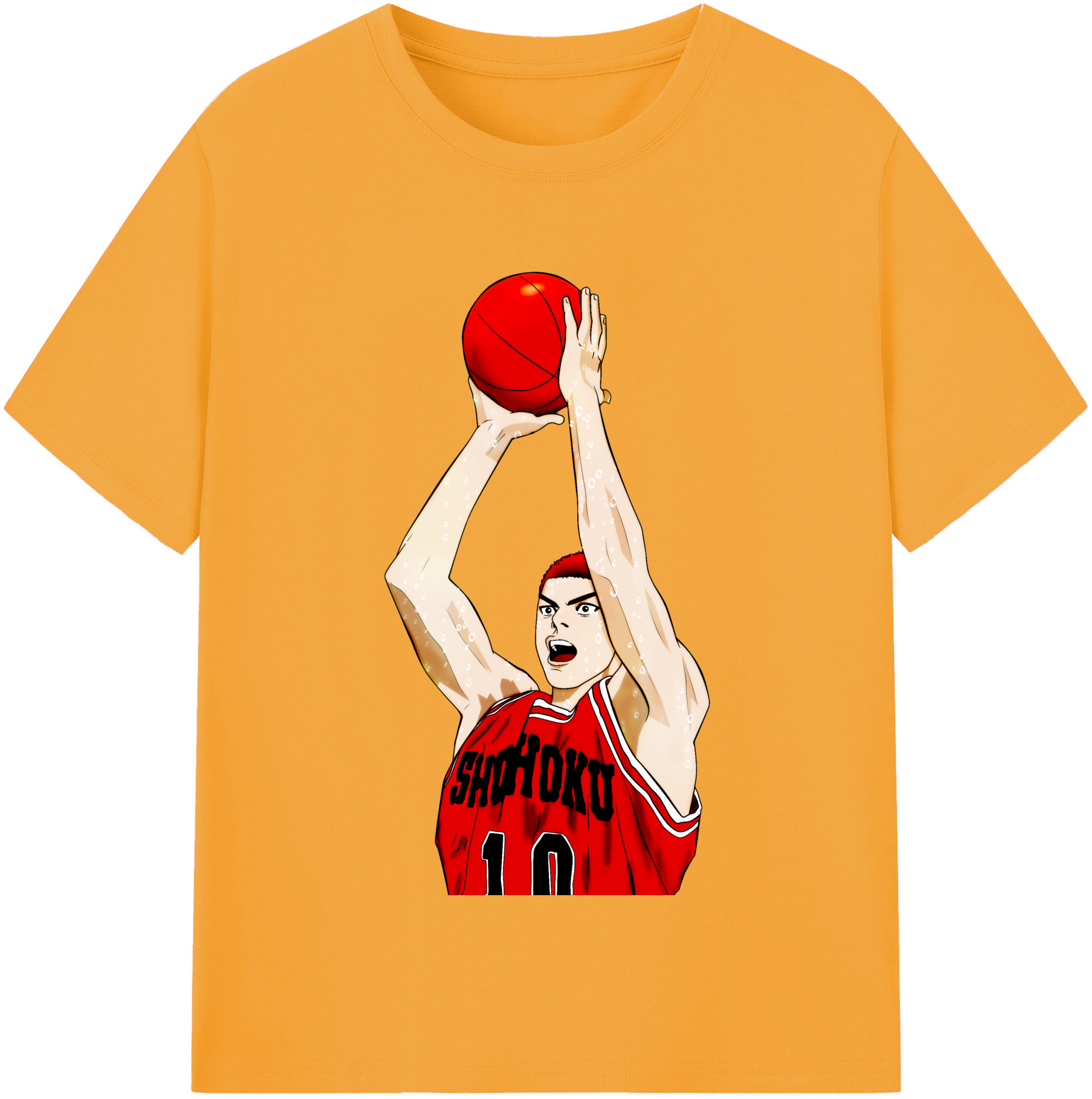 SLAM DUNK／スラムダンク 綿100％半袖Tシャツ（フロントプリント）
