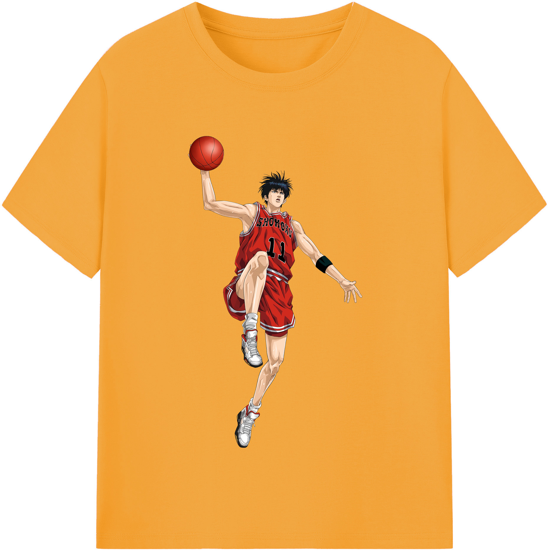 SLAM DUNK／スラムダンク 綿100％半袖Tシャツ（フロントプリント）