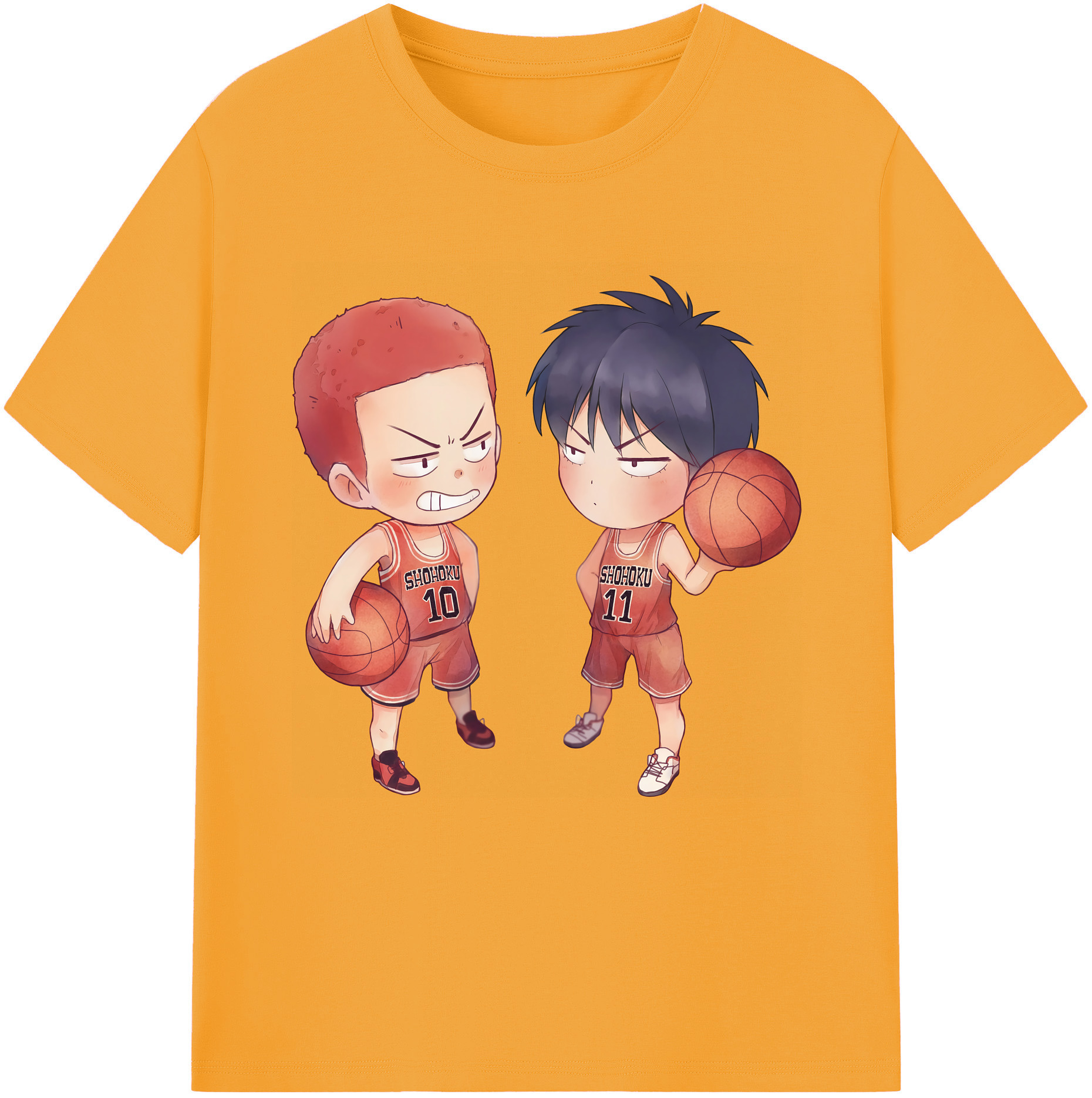 SLAM DUNK／スラムダンク 綿100％半袖Tシャツ（フロントプリント）