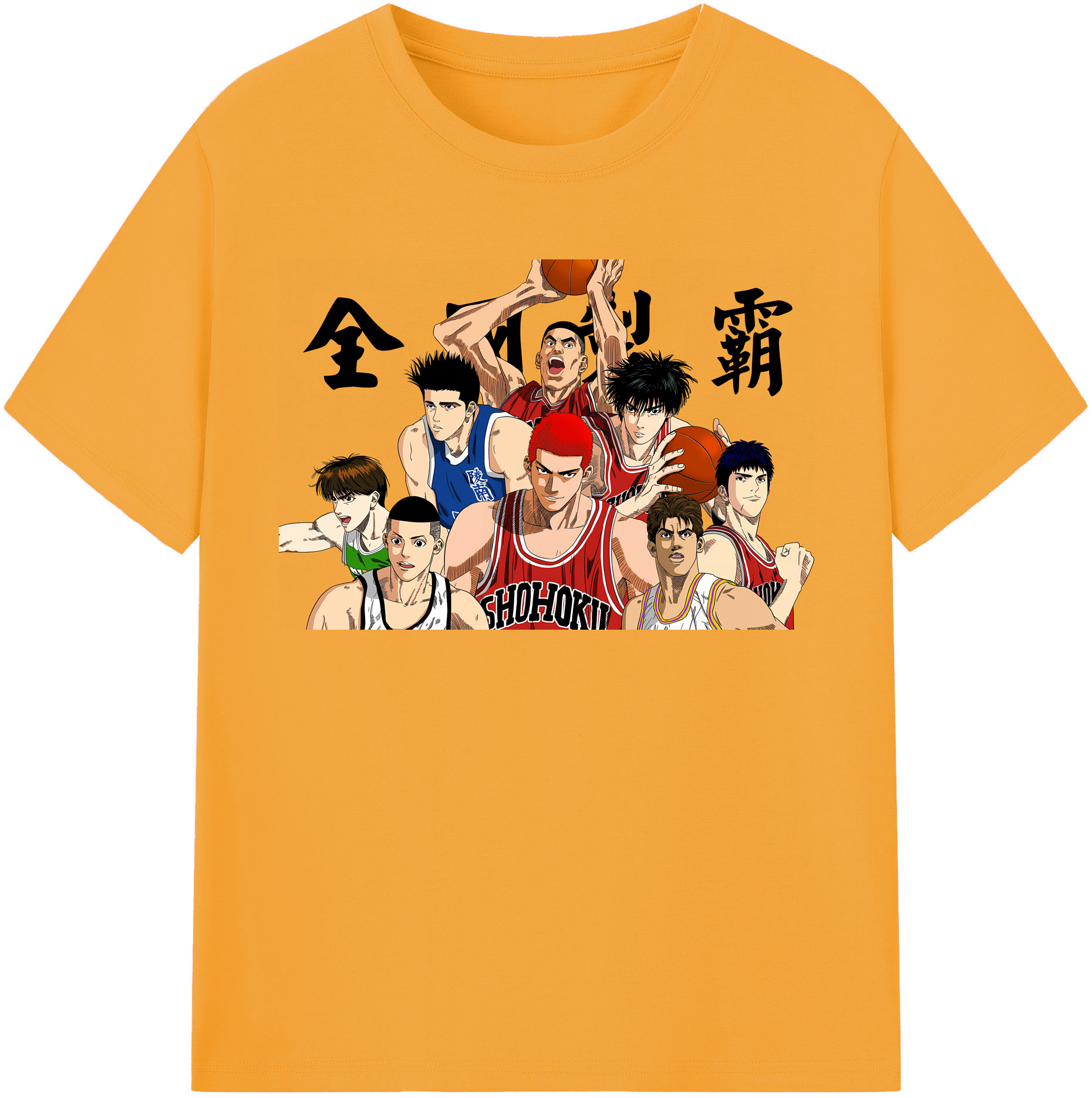 SLAM DUNK／スラムダンク 綿100％半袖Tシャツ（フロントプリント）