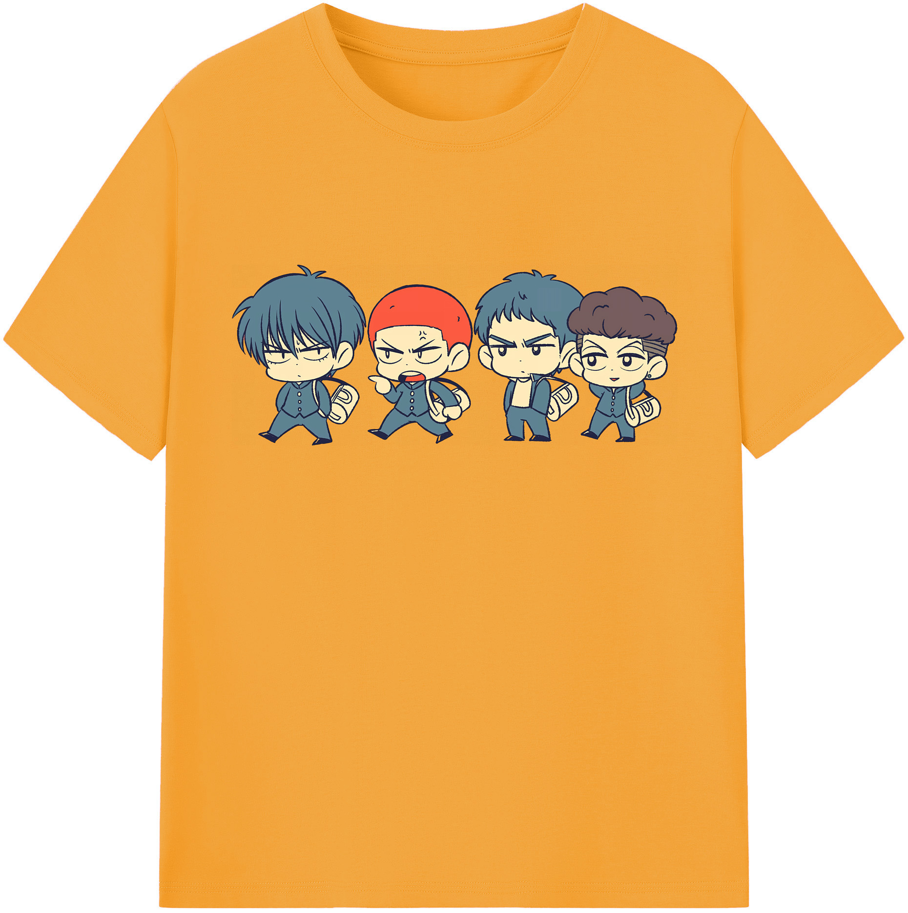 SLAM DUNK／スラムダンク 綿100％半袖Tシャツ（フロントプリント）