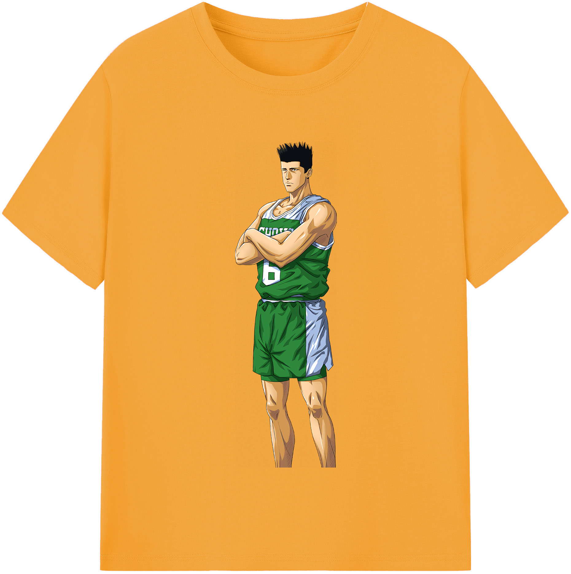 SLAM DUNK／スラムダンク 綿100％半袖Tシャツ（フロントプリント）