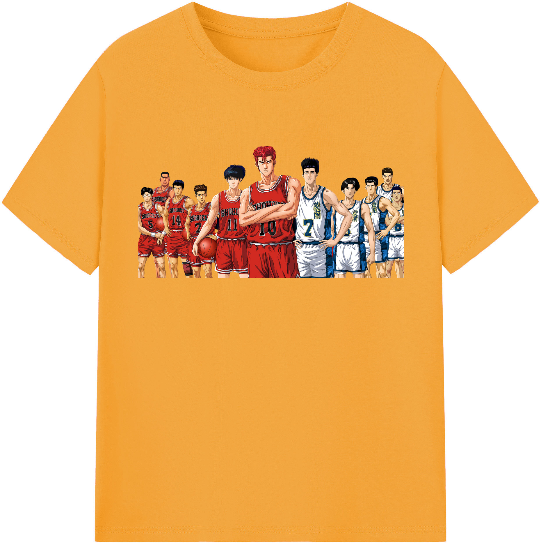 SLAM DUNK／スラムダンク 綿100％半袖Tシャツ（フロントプリント）