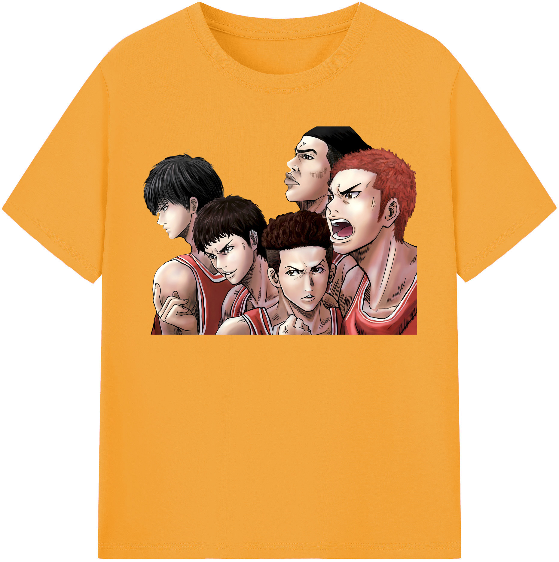 SLAM DUNK／スラムダンク 綿100％半袖Tシャツ（フロントプリント）