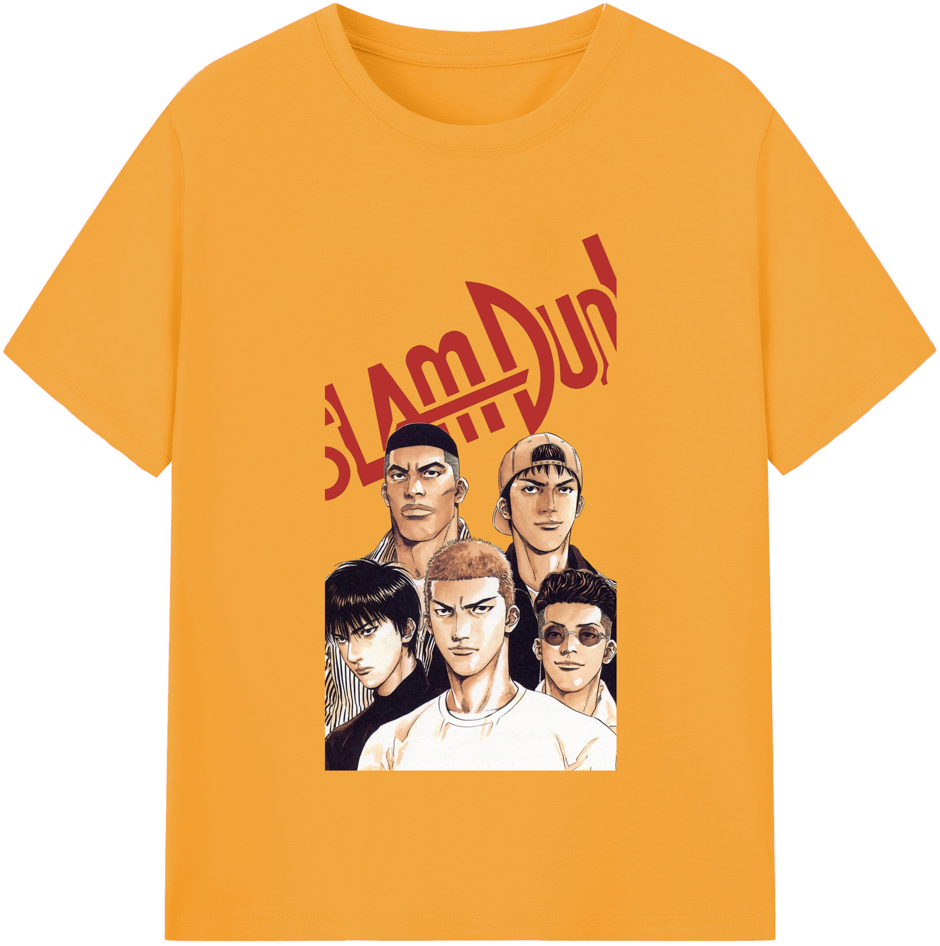 SLAM DUNK／スラムダンク 綿100％半袖Tシャツ（フロントプリント）
