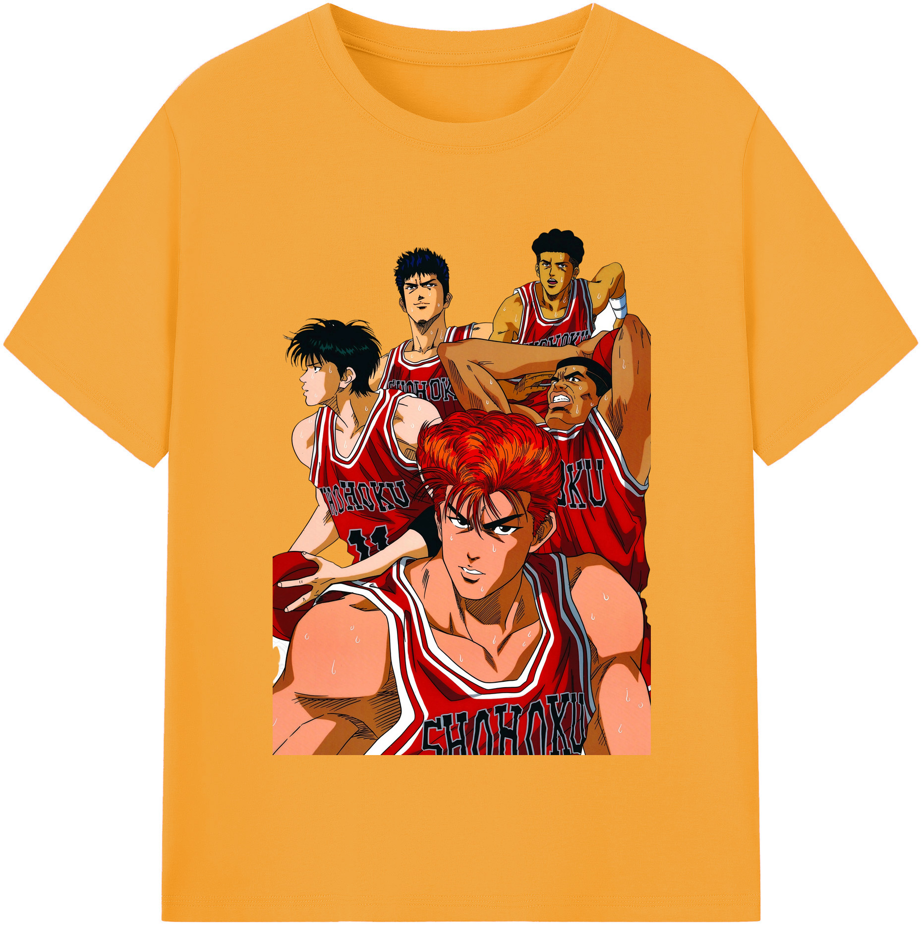 SLAM DUNK／スラムダンク 綿100％半袖Tシャツ（フロントプリント）