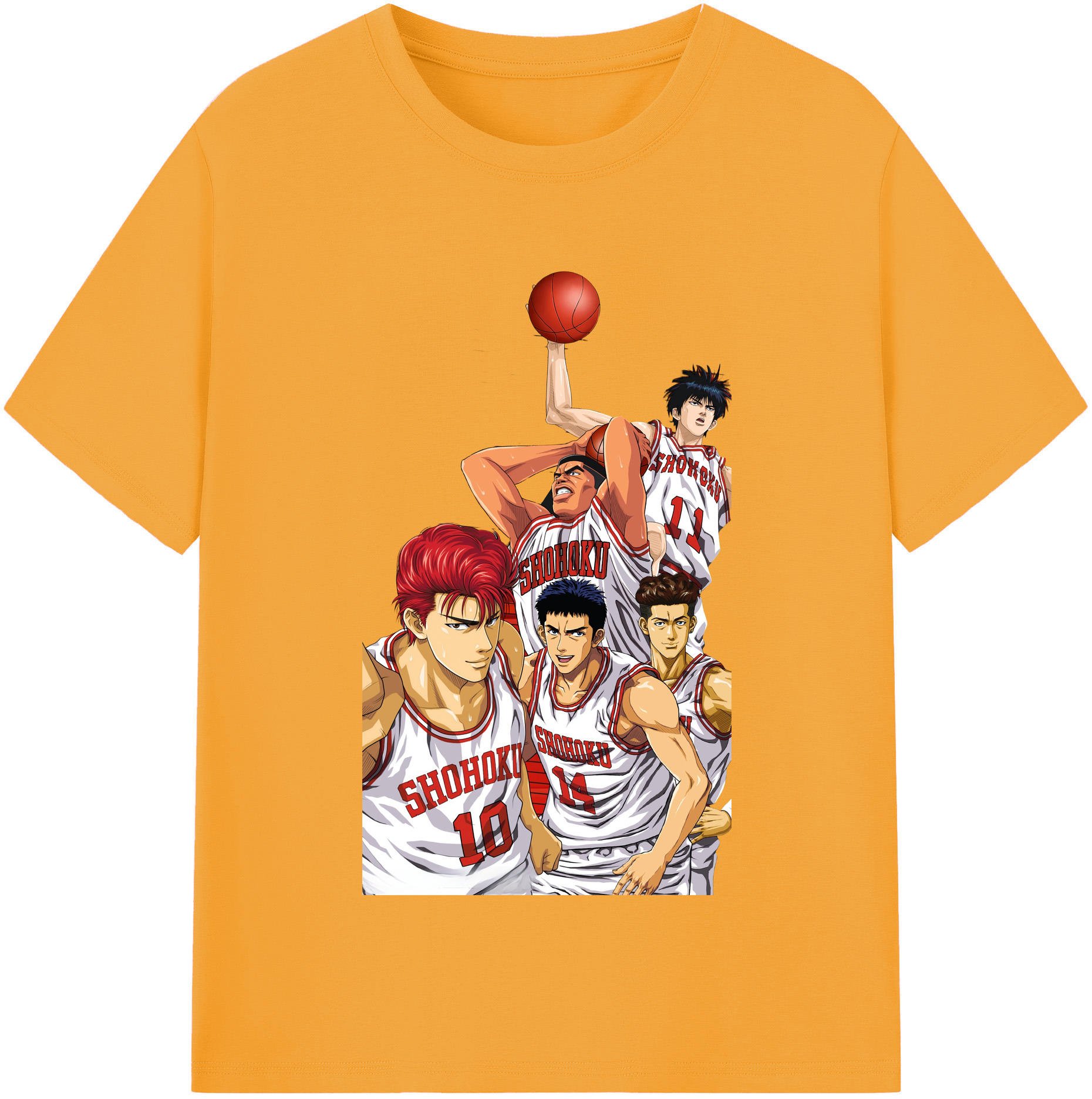 SLAM DUNK／スラムダンク 綿100％半袖Tシャツ（フロントプリント）