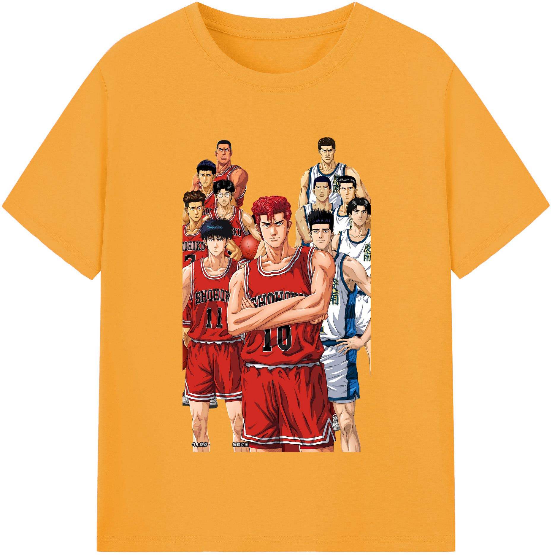 SLAM DUNK／スラムダンク 綿100％半袖Tシャツ（フロントプリント）