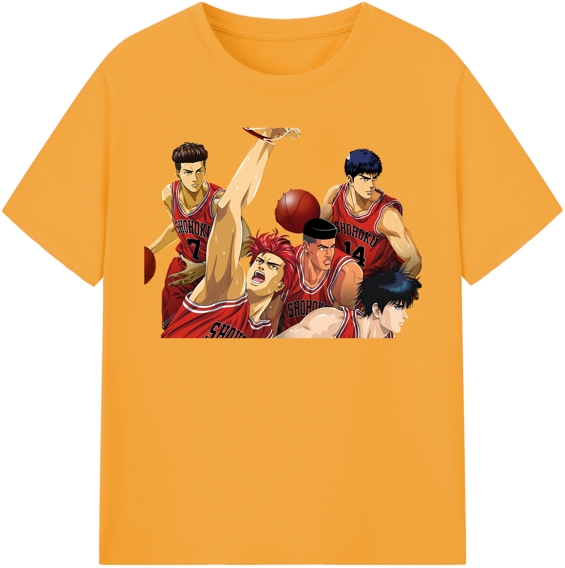 （画像用） SLAM DUNK／スラムダンク 綿100％半袖Tシャツ（フロントプリント）