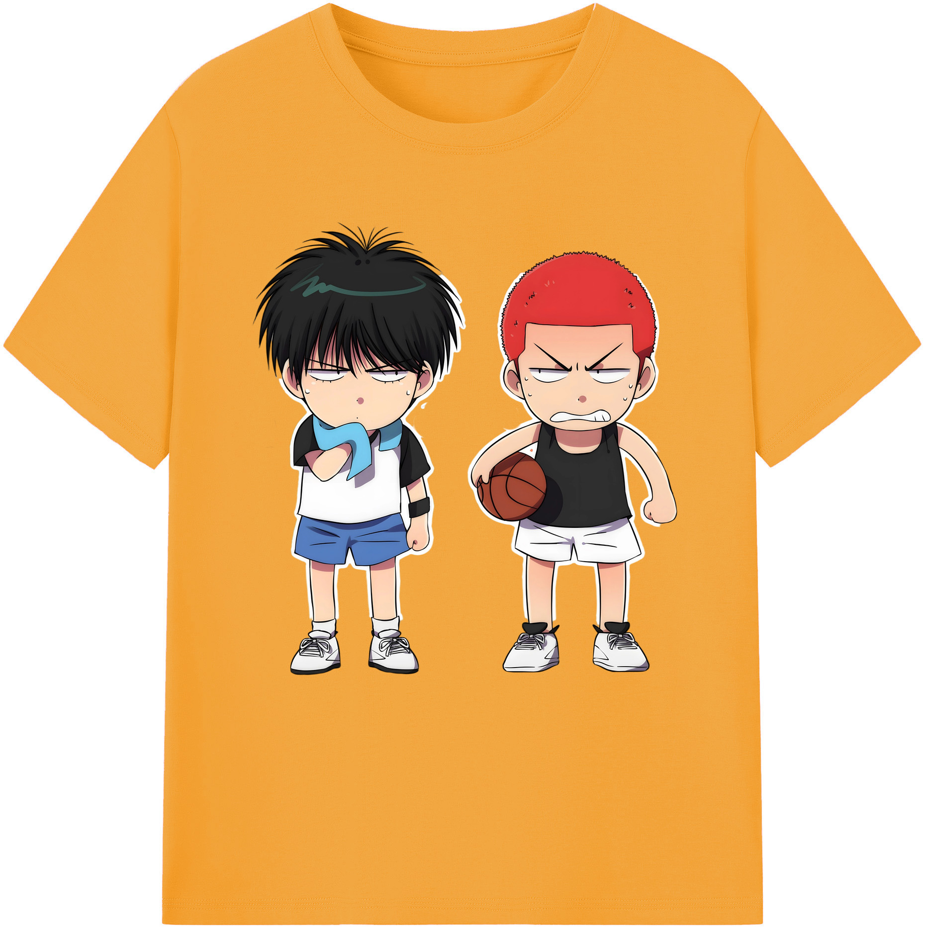 SLAM DUNK／スラムダンク 綿100％半袖Tシャツ（フロントプリント）