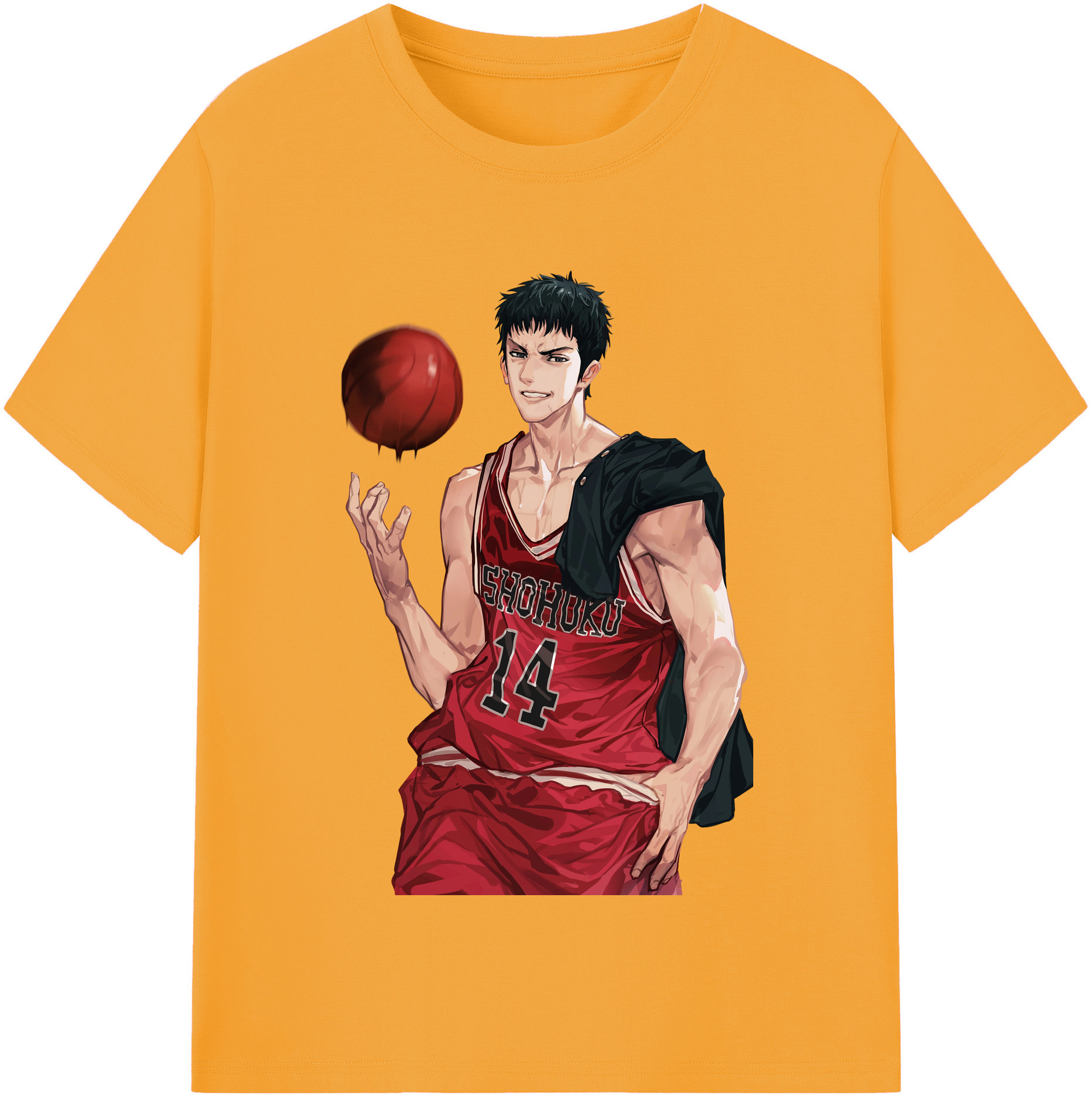 SLAM DUNK／スラムダンク 綿100％半袖Tシャツ（フロントプリント）