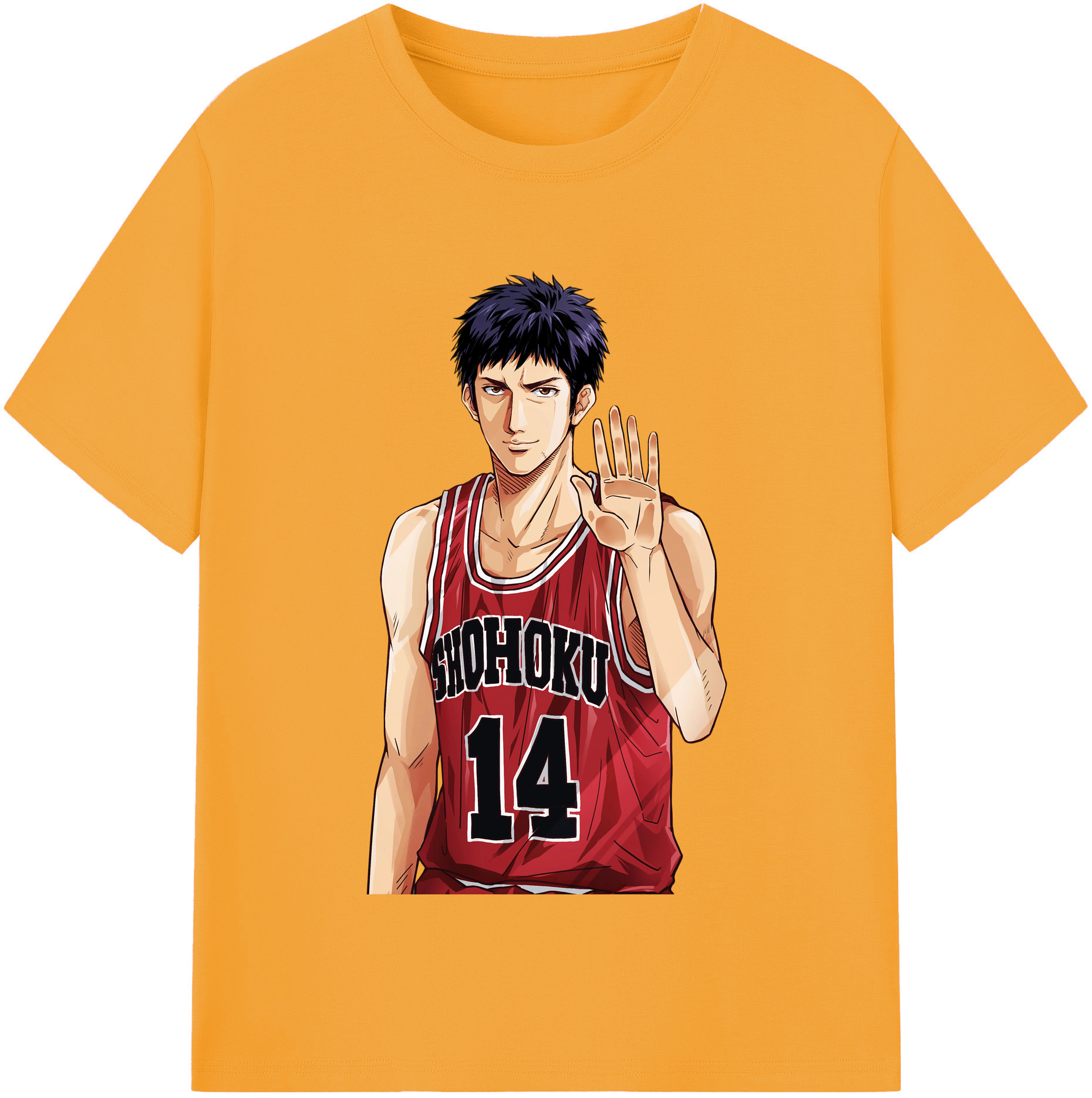 SLAM DUNK／スラムダンク 綿100％半袖Tシャツ（フロントプリント）