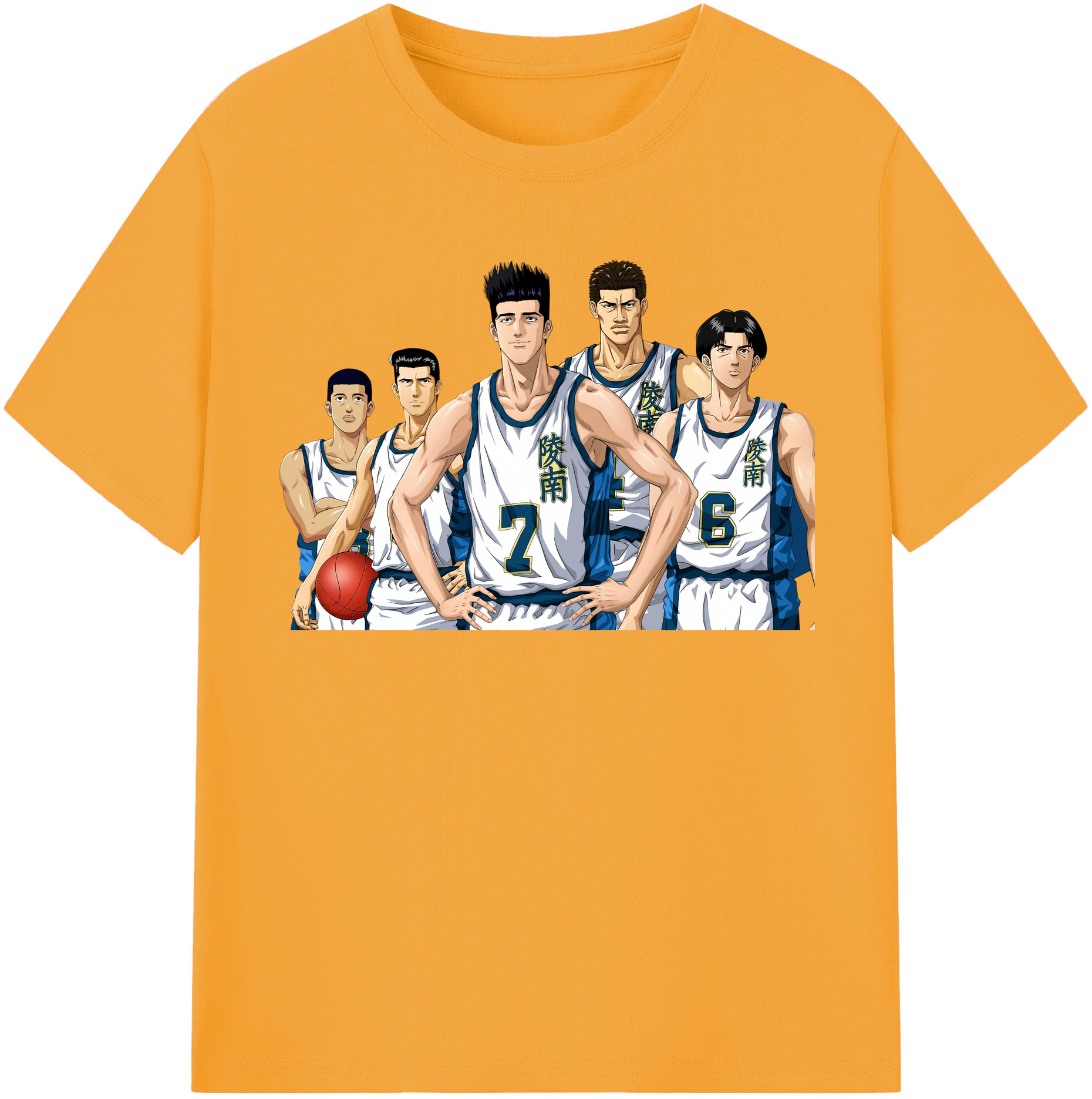 SLAM DUNK／スラムダンク 綿100％半袖Tシャツ（フロントプリント）