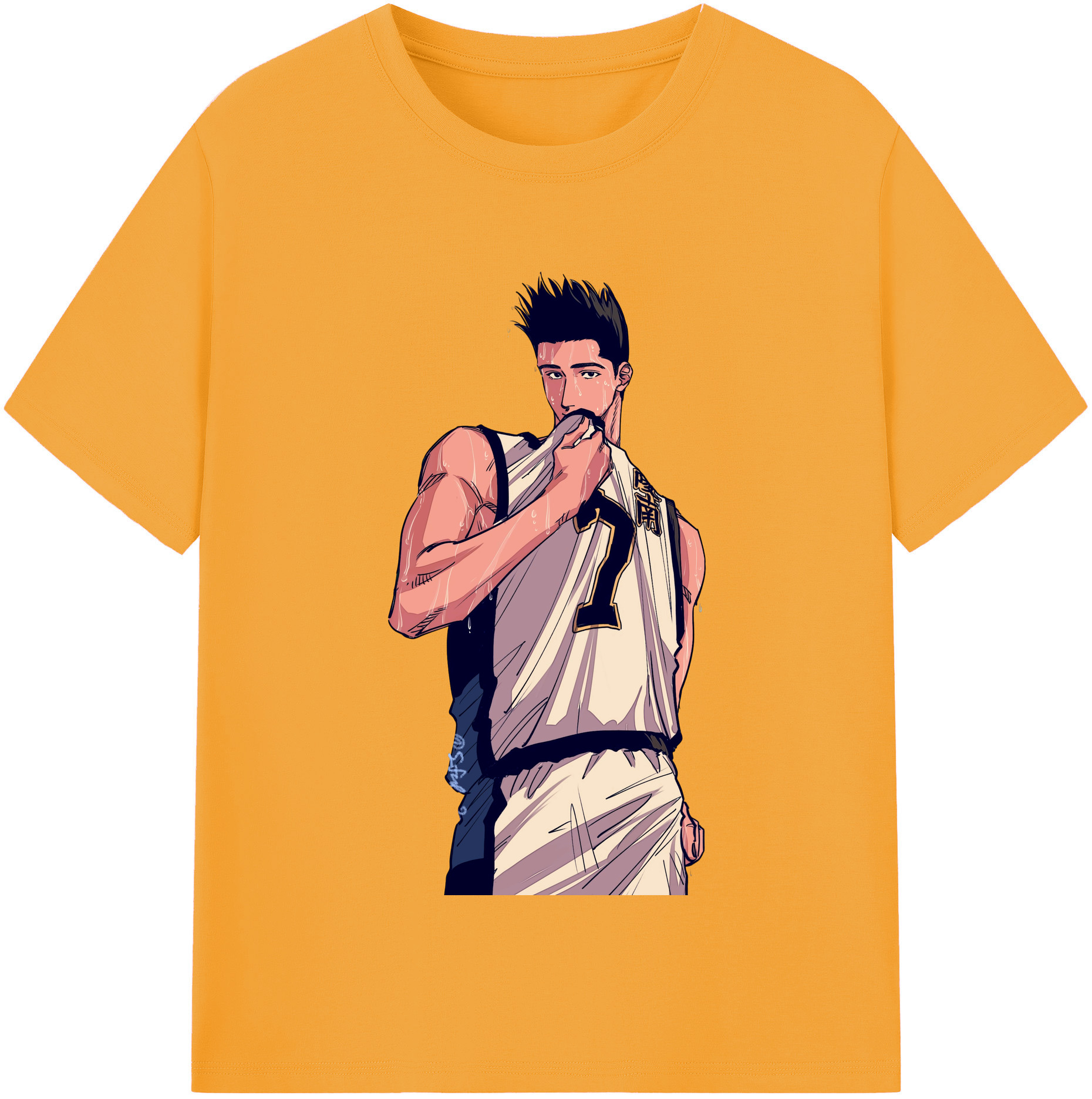 SLAM DUNK／スラムダンク 綿100％半袖Tシャツ（フロントプリント）