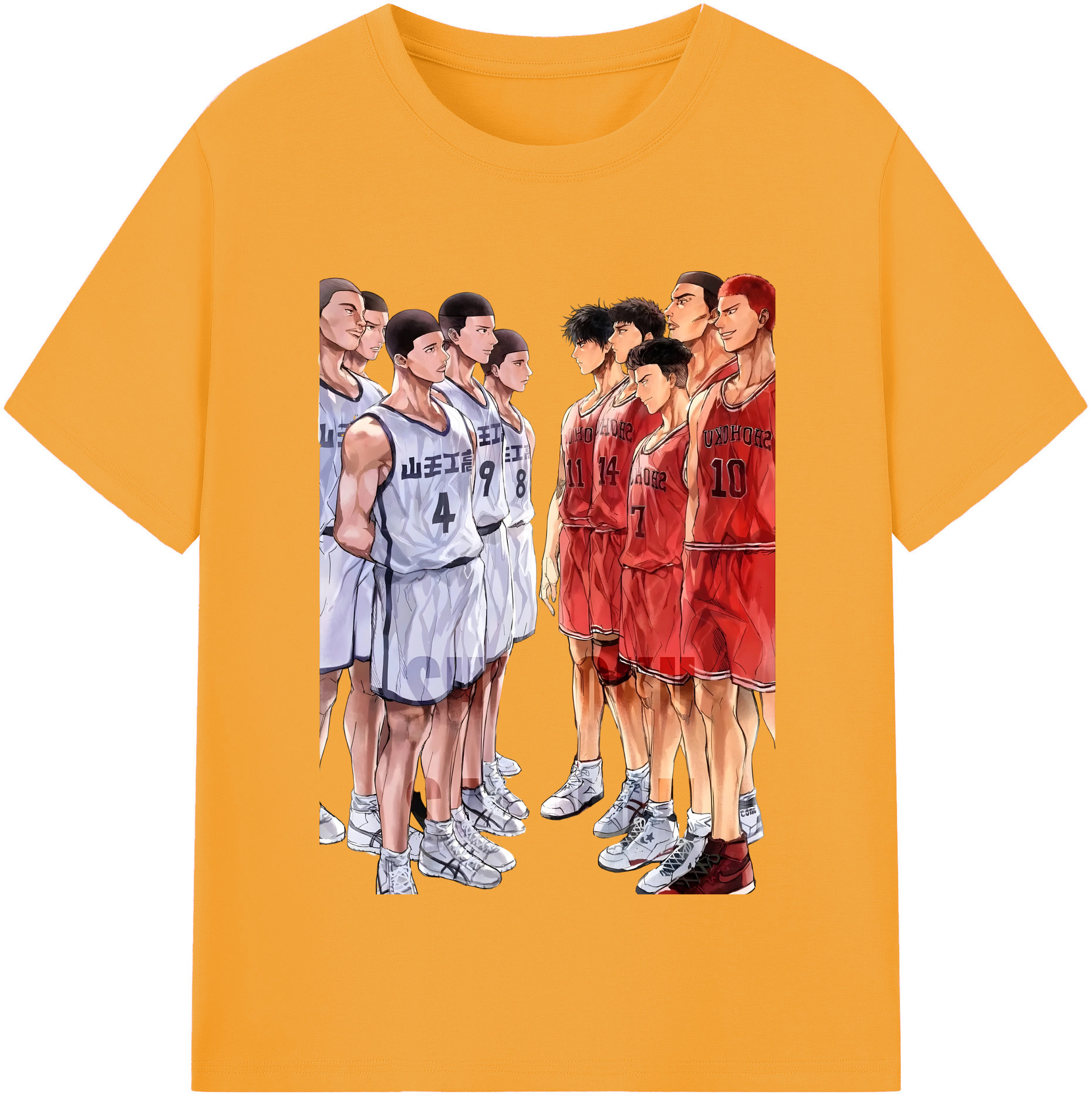 SLAM DUNK／スラムダンク 綿100％半袖Tシャツ（フロントプリント）