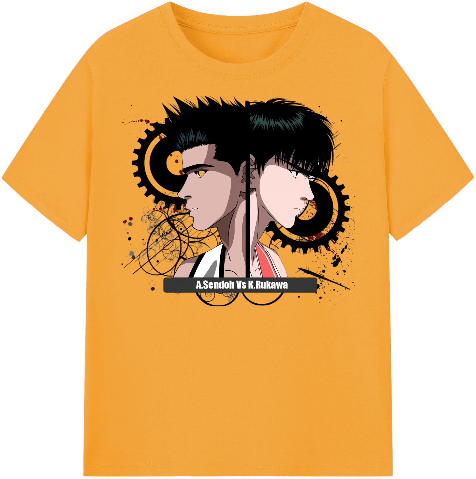 SLAM DUNK／スラムダンク 綿100％半袖Tシャツ（フロントプリント）