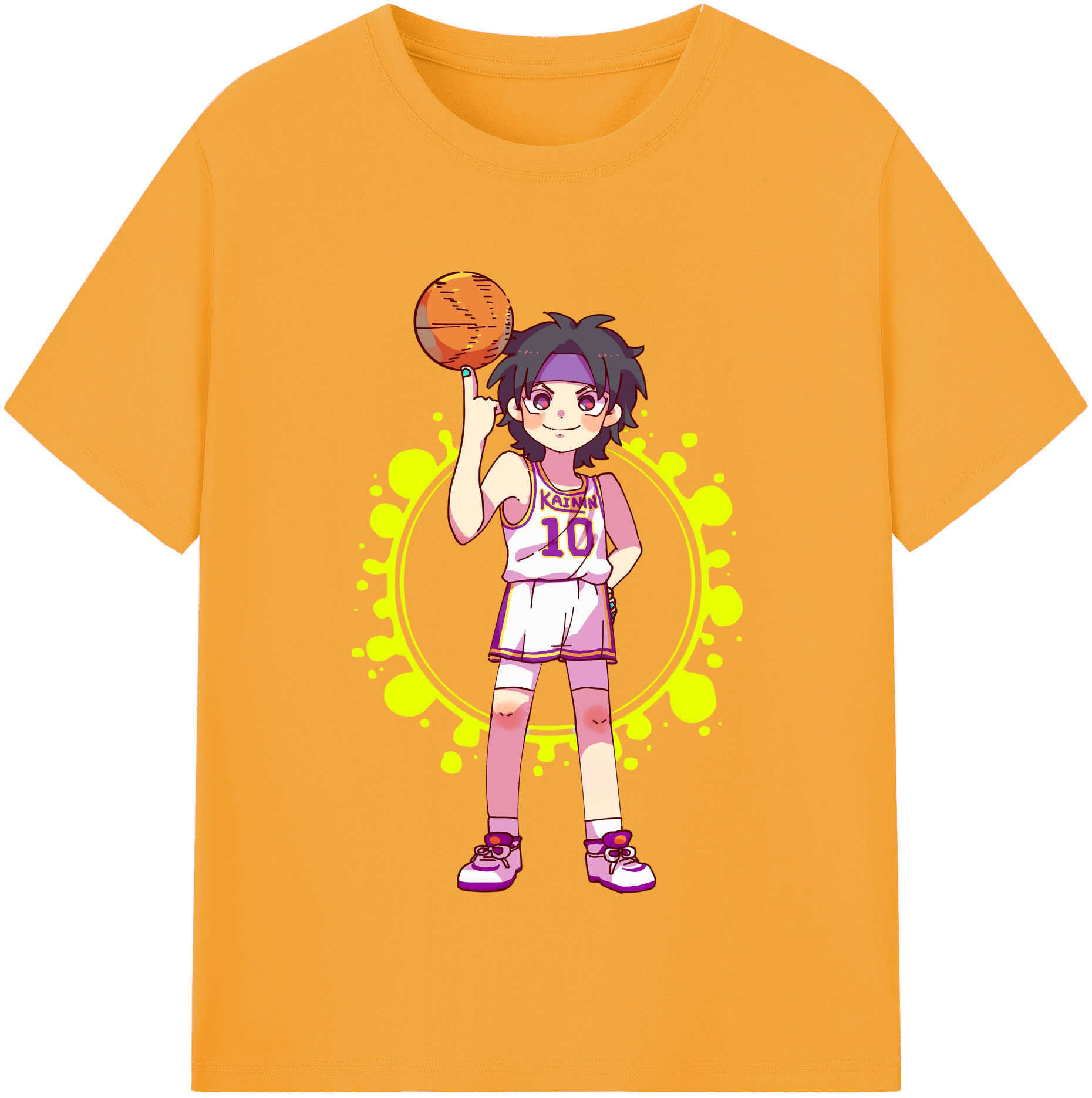 SLAM DUNK／スラムダンク 綿100％半袖Tシャツ（フロントプリント）
