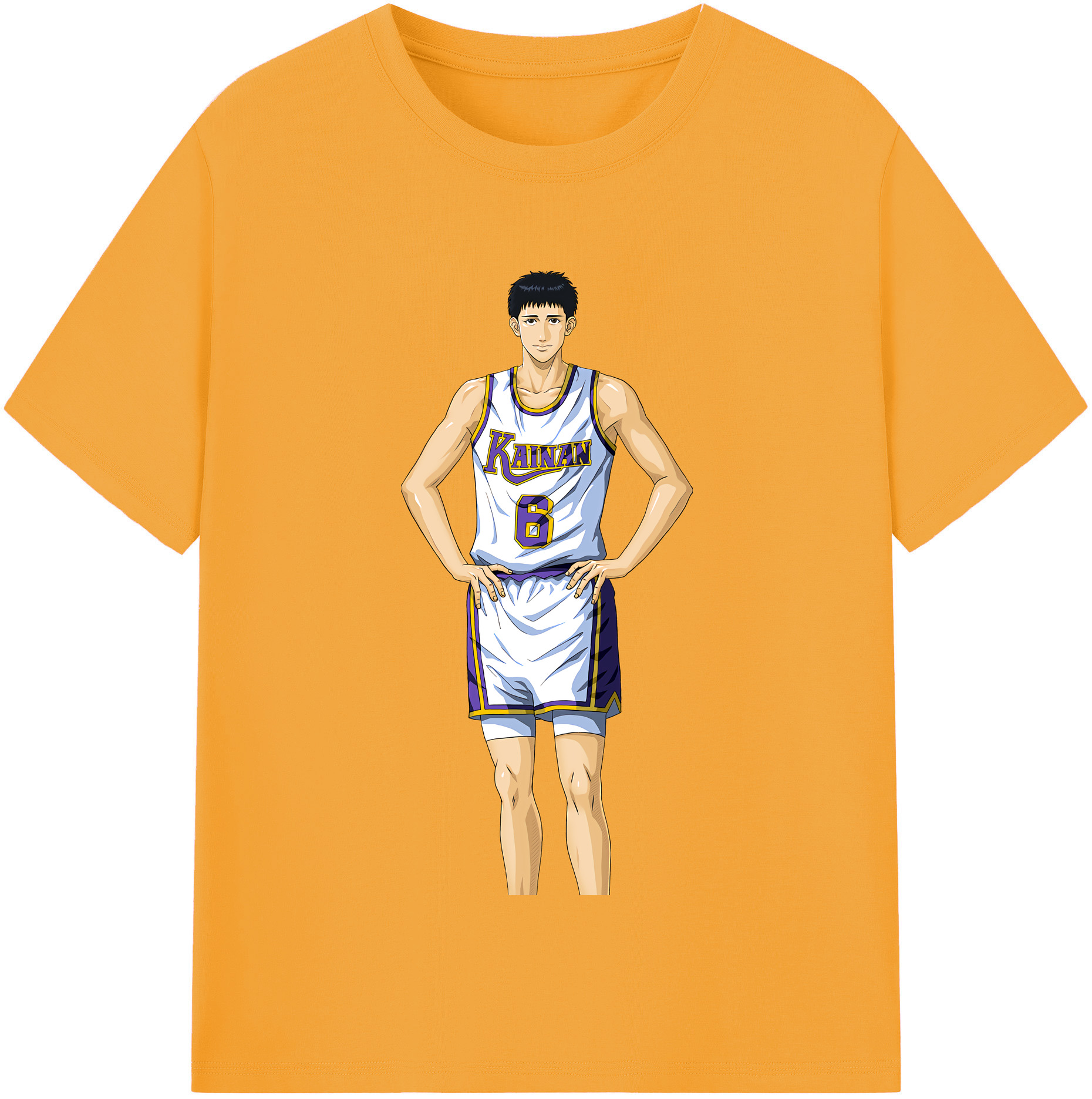 SLAM DUNK／スラムダンク 綿100％半袖Tシャツ（フロントプリント）