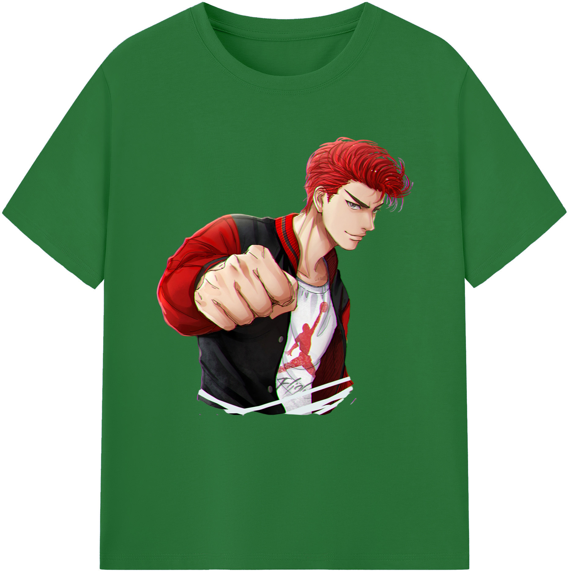 SLAM DUNK／スラムダンク 綿100％半袖Tシャツ（フロントプリント）