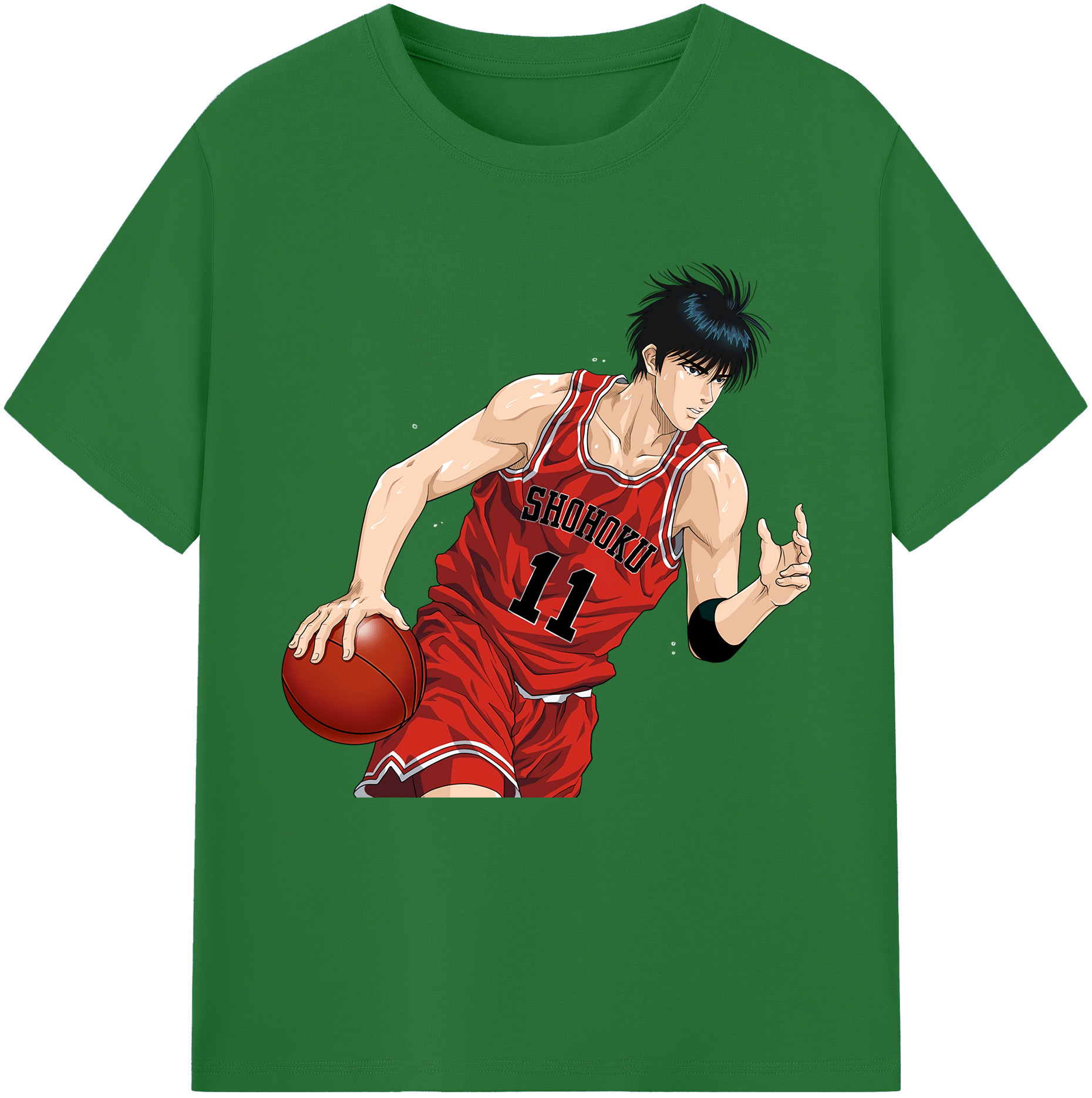 SLAM DUNK／スラムダンク 綿100％半袖Tシャツ（フロントプリント）