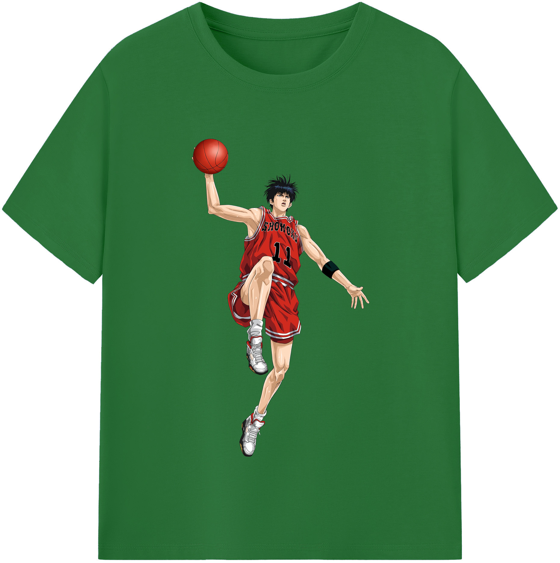 SLAM DUNK／スラムダンク 綿100％半袖Tシャツ（フロントプリント）