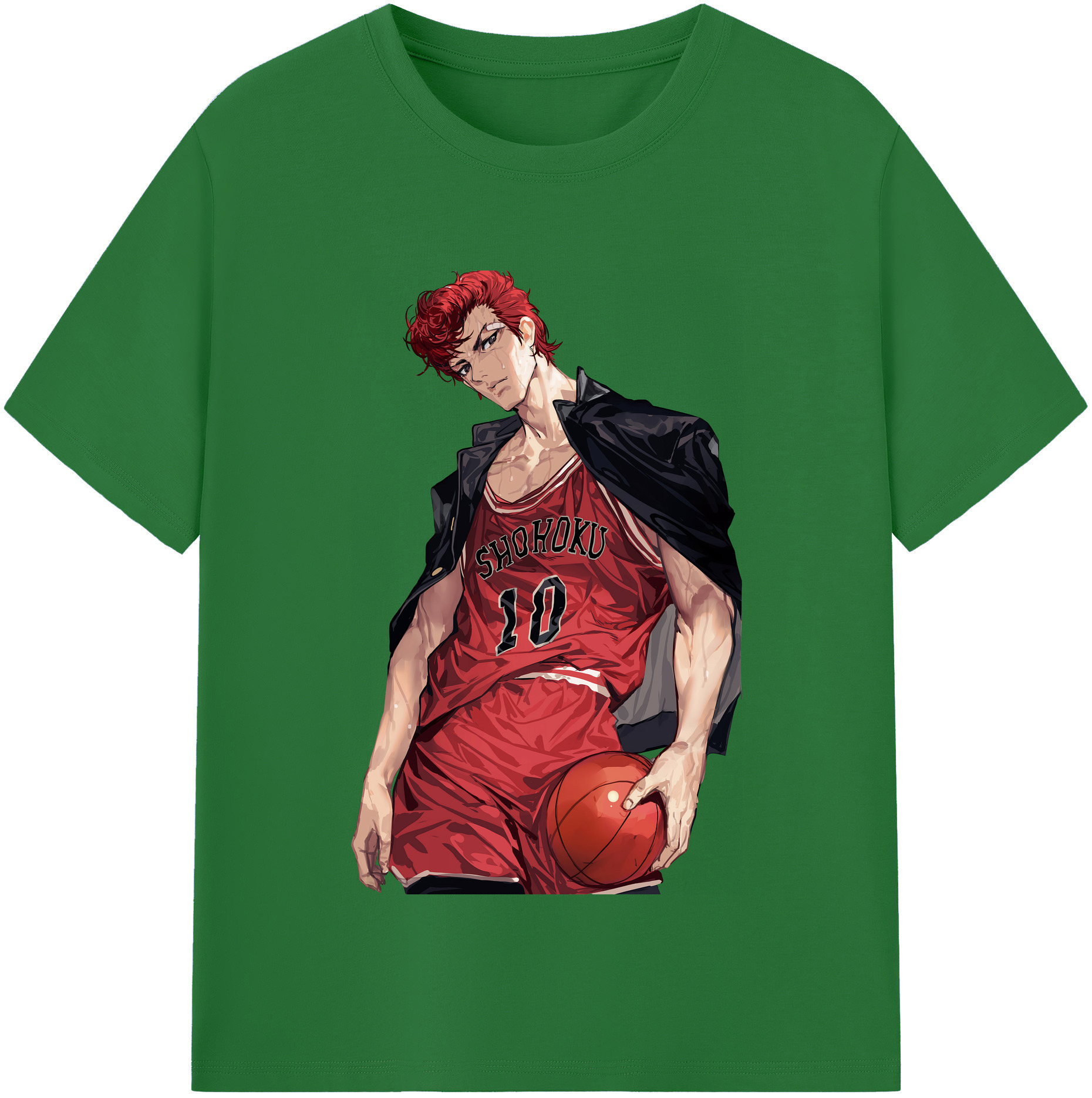 SLAM DUNK／スラムダンク 綿100％半袖Tシャツ（フロントプリント）