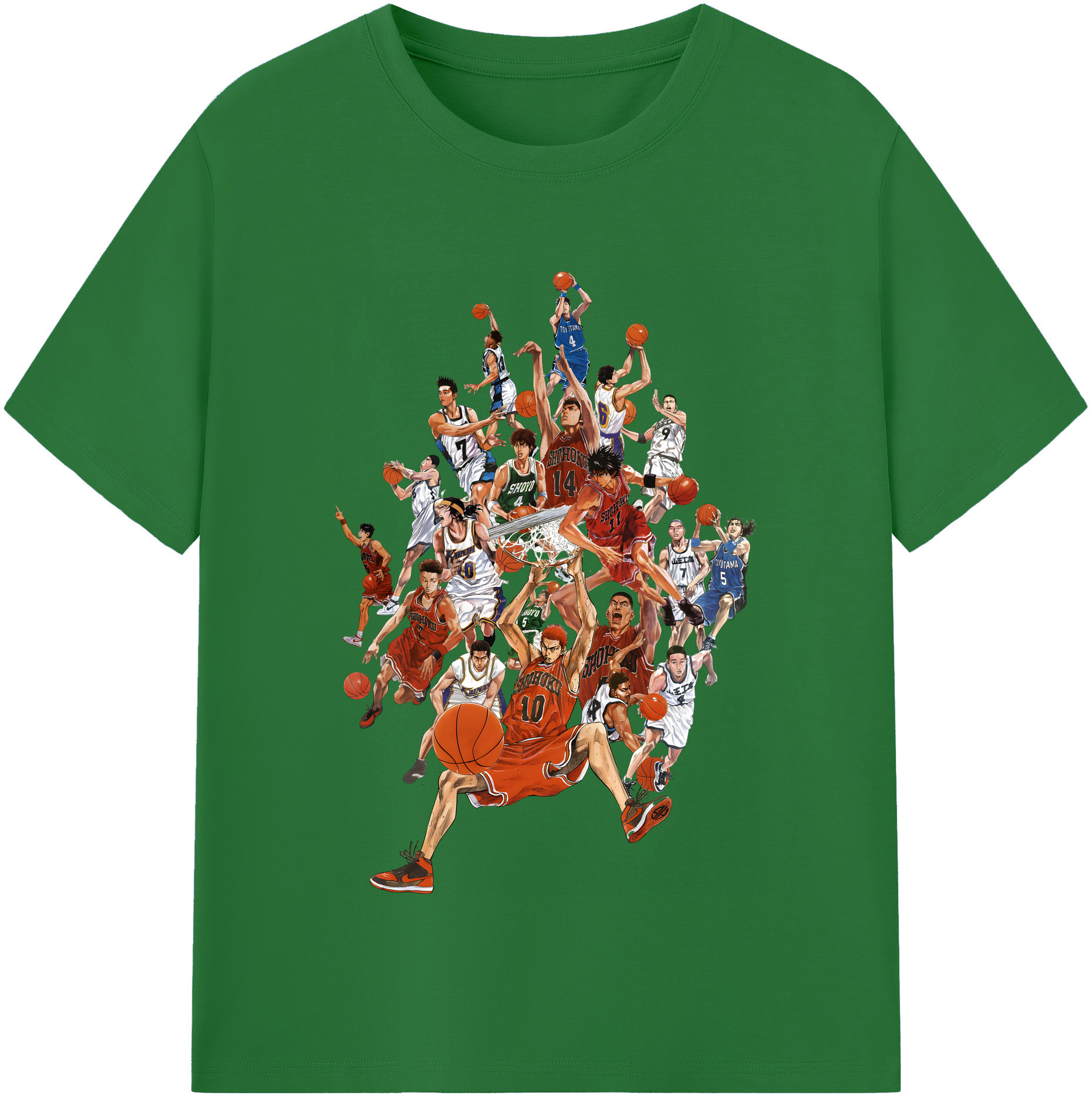 SLAM DUNK／スラムダンク 綿100％半袖Tシャツ（フロントプリント）