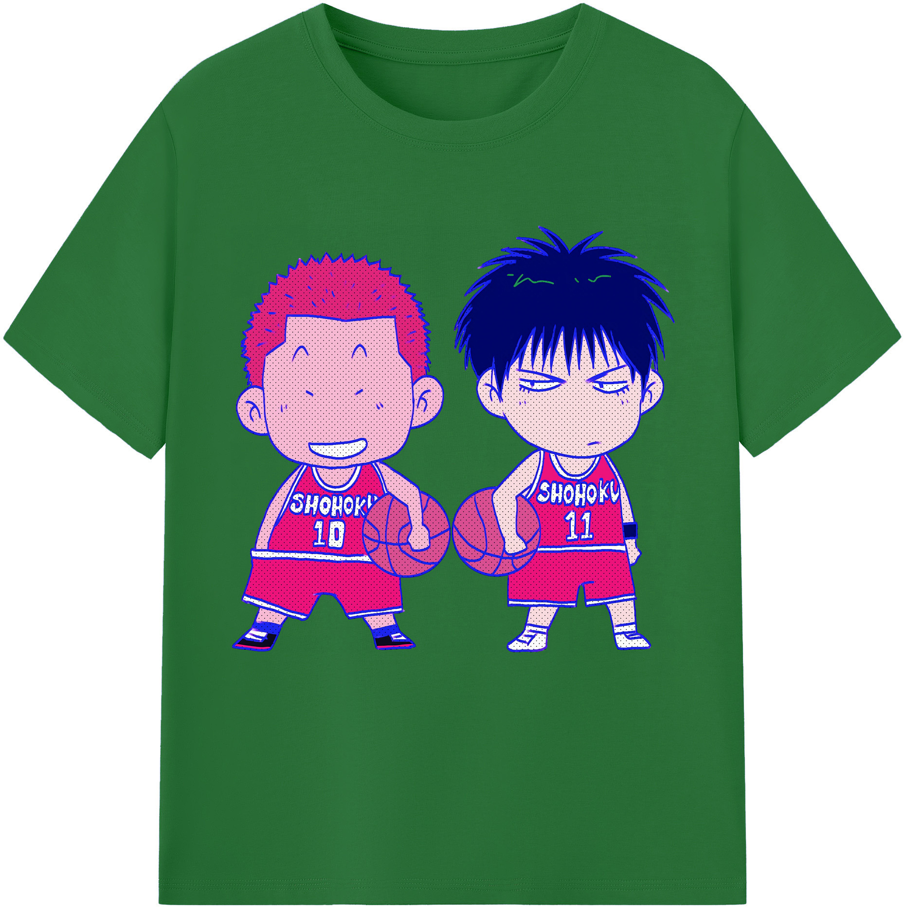 SLAM DUNK／スラムダンク 綿100％半袖Tシャツ（フロントプリント）