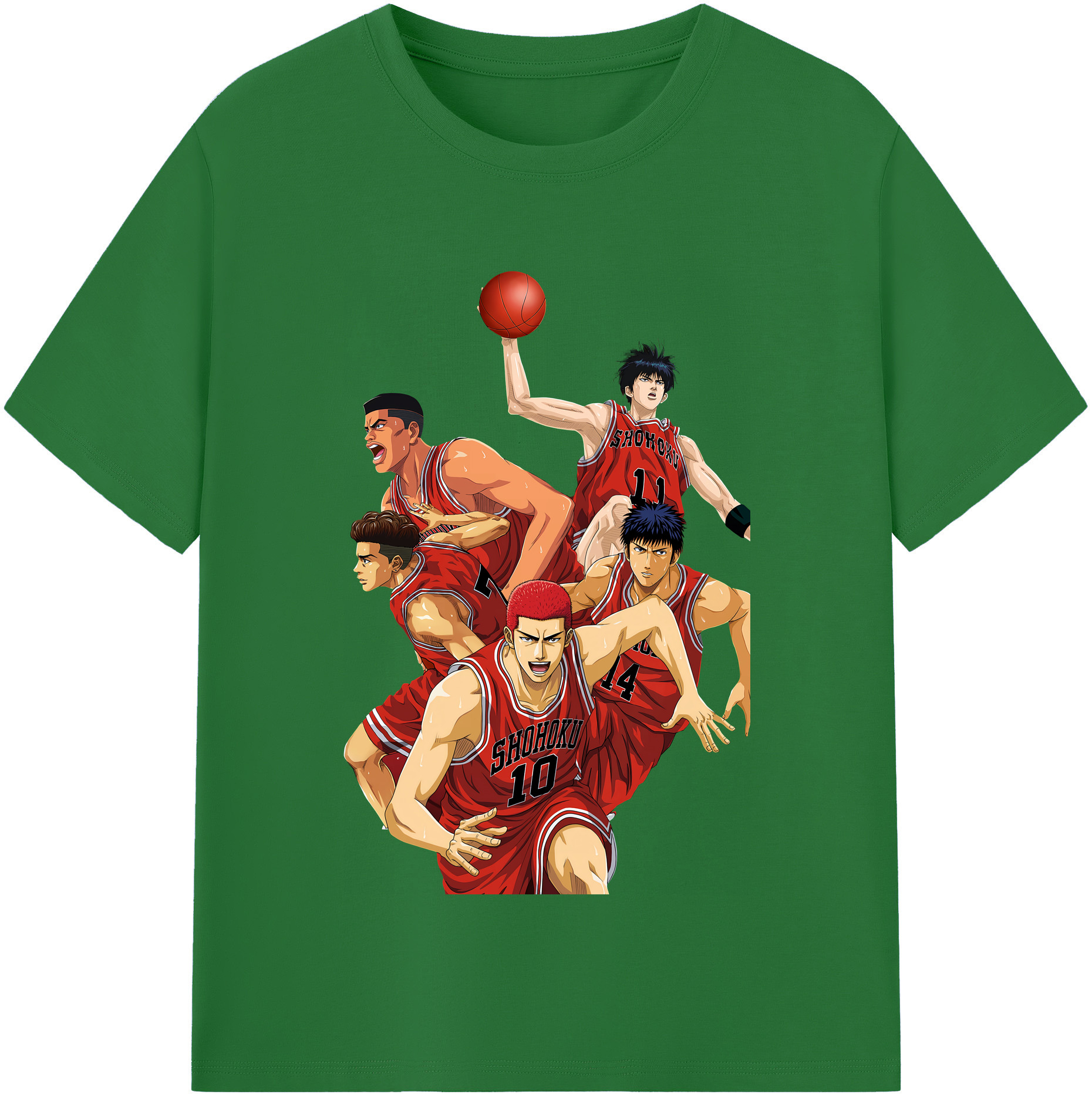 SLAM DUNK／スラムダンク 綿100％半袖Tシャツ（フロントプリント）