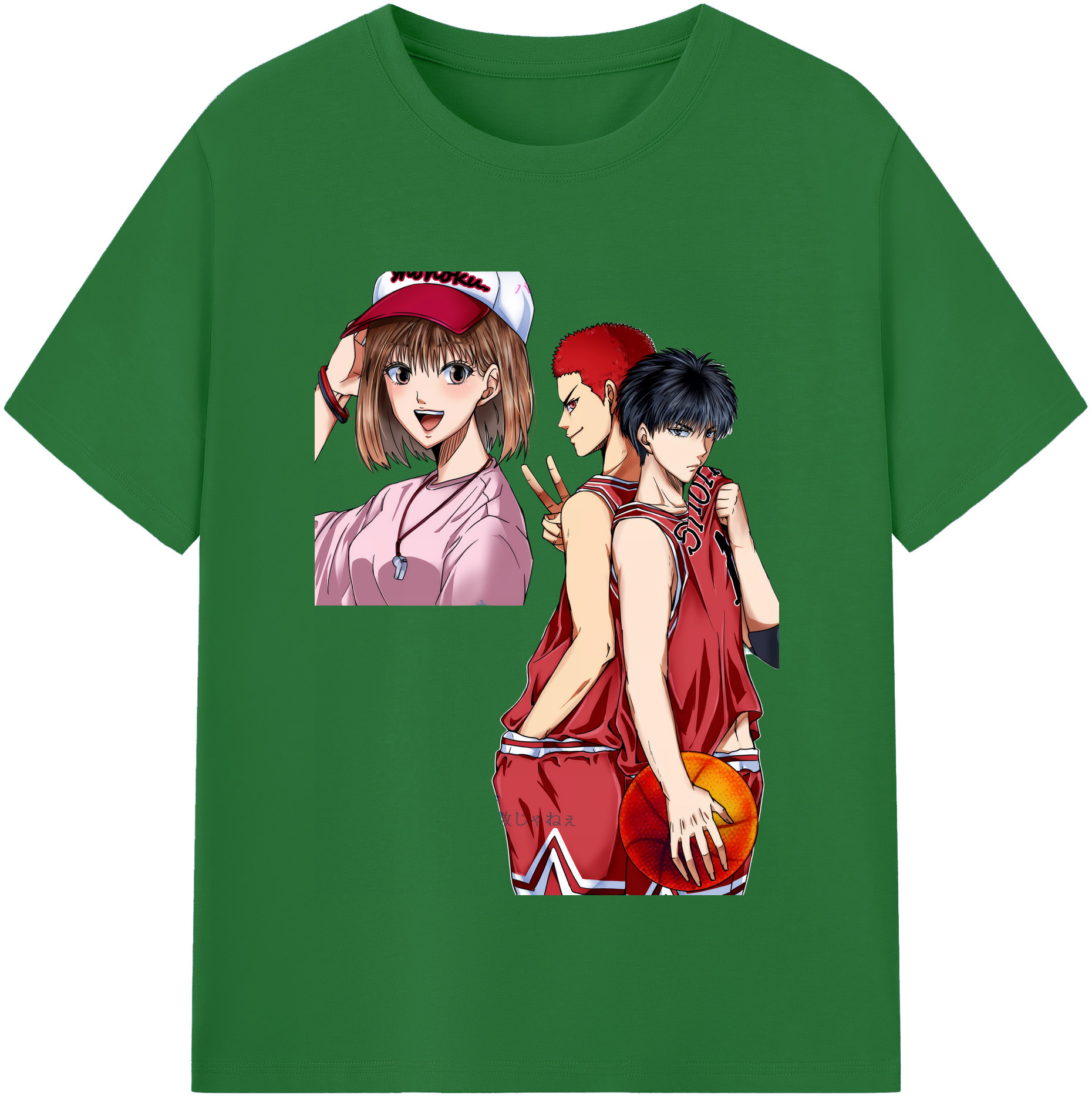 SLAM DUNK／スラムダンク 綿100％半袖Tシャツ（フロントプリント）
