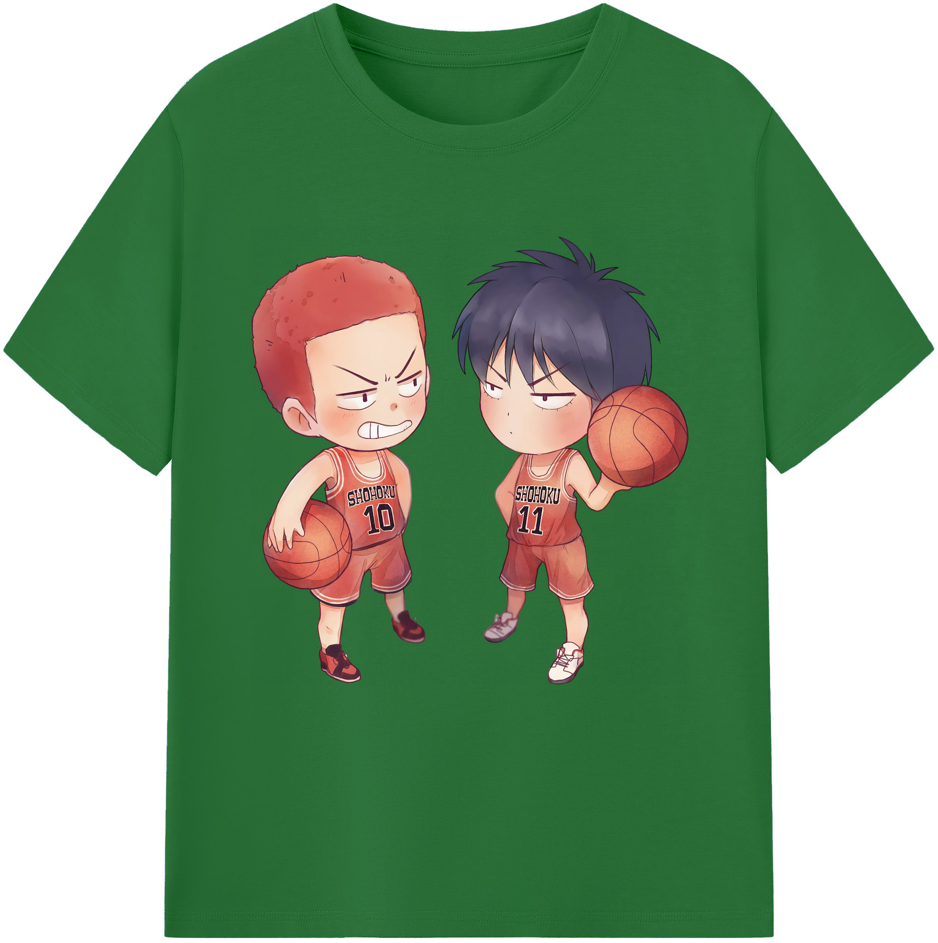 SLAM DUNK／スラムダンク 綿100％半袖Tシャツ（フロントプリント）