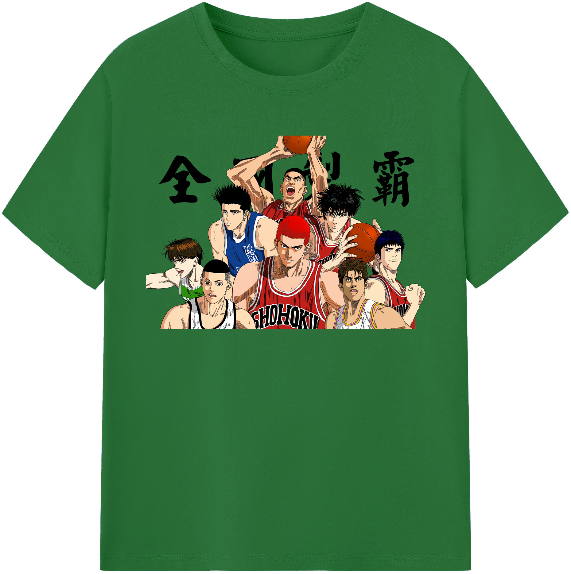 SLAM DUNK／スラムダンク 綿100％半袖Tシャツ（フロントプリント）