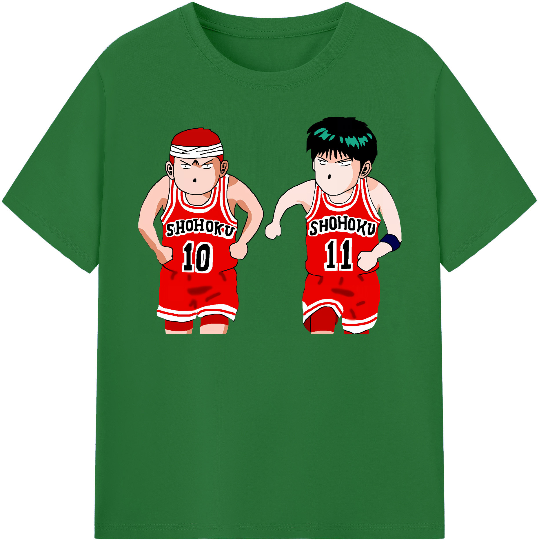 SLAM DUNK／スラムダンク 綿100％半袖Tシャツ（フロントプリント）