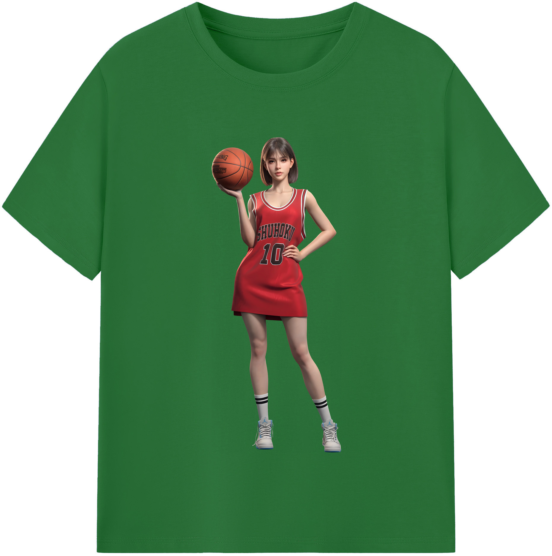 SLAM DUNK／スラムダンク 綿100％半袖Tシャツ（フロントプリント）