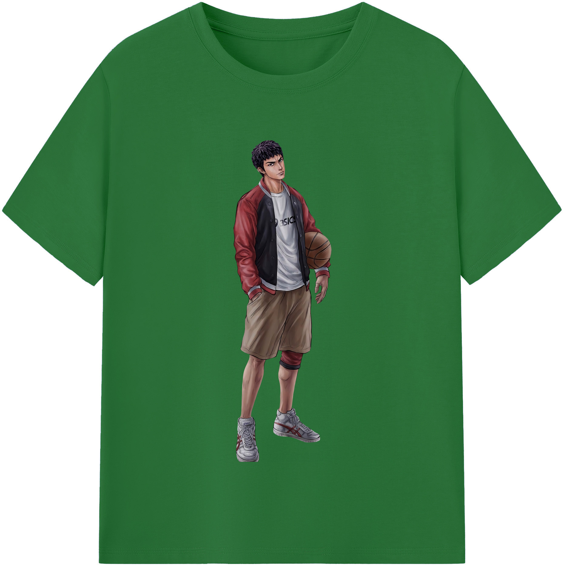 SLAM DUNK／スラムダンク 綿100％半袖Tシャツ（フロントプリント）