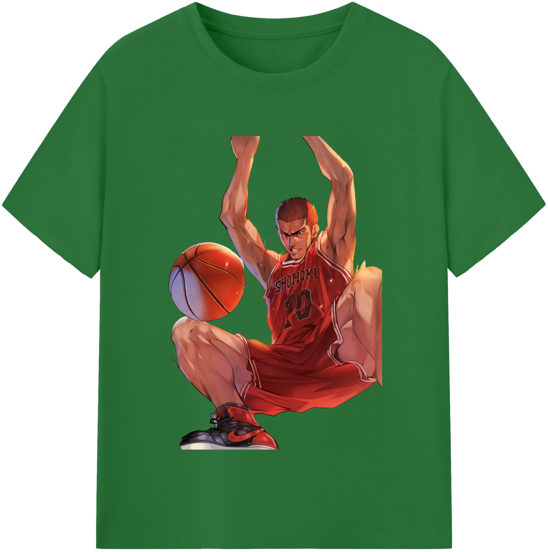 SLAM DUNK／スラムダンク 綿100％半袖Tシャツ（フロントプリント）