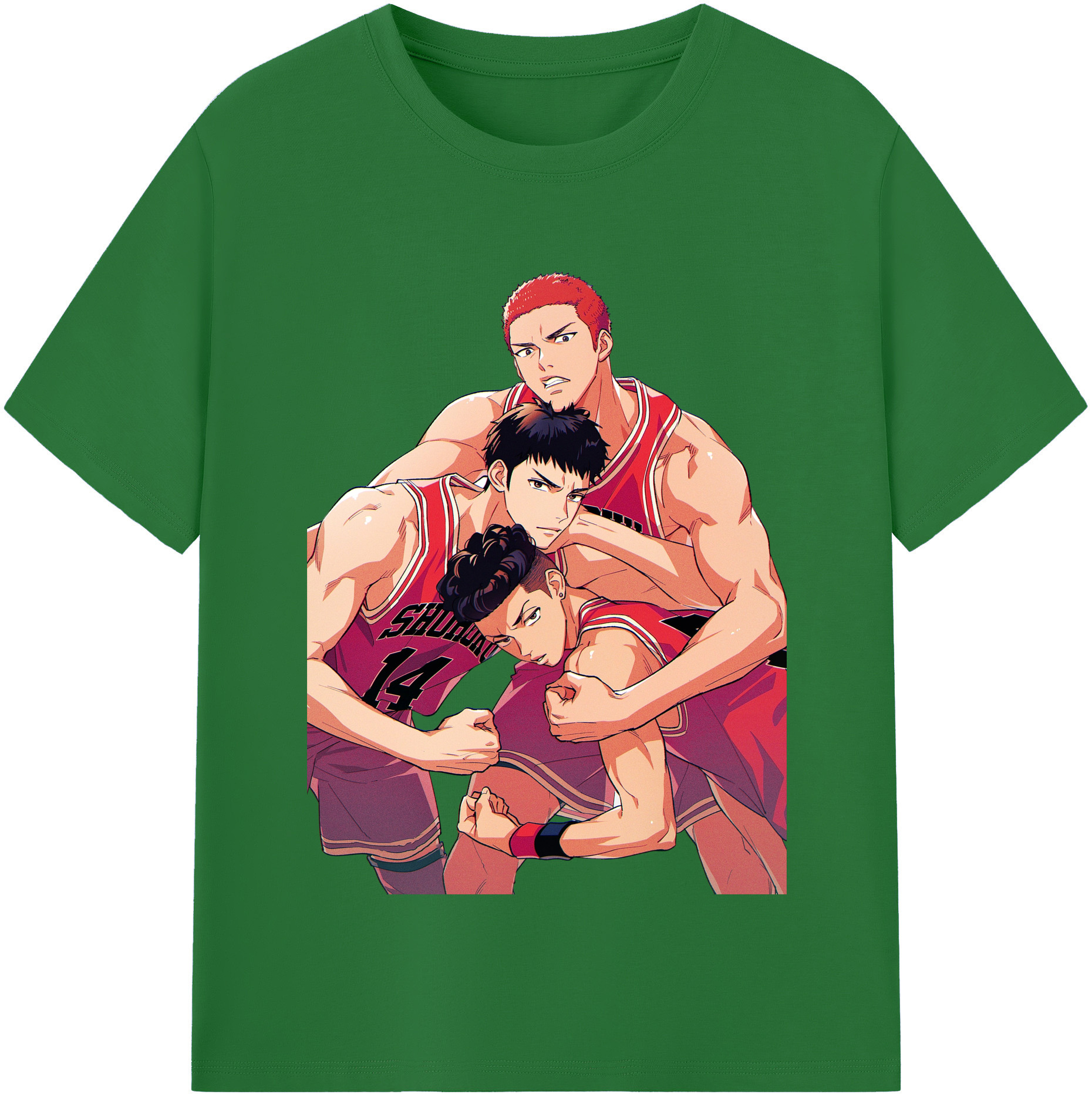 SLAM DUNK／スラムダンク 綿100％半袖Tシャツ（フロントプリント）