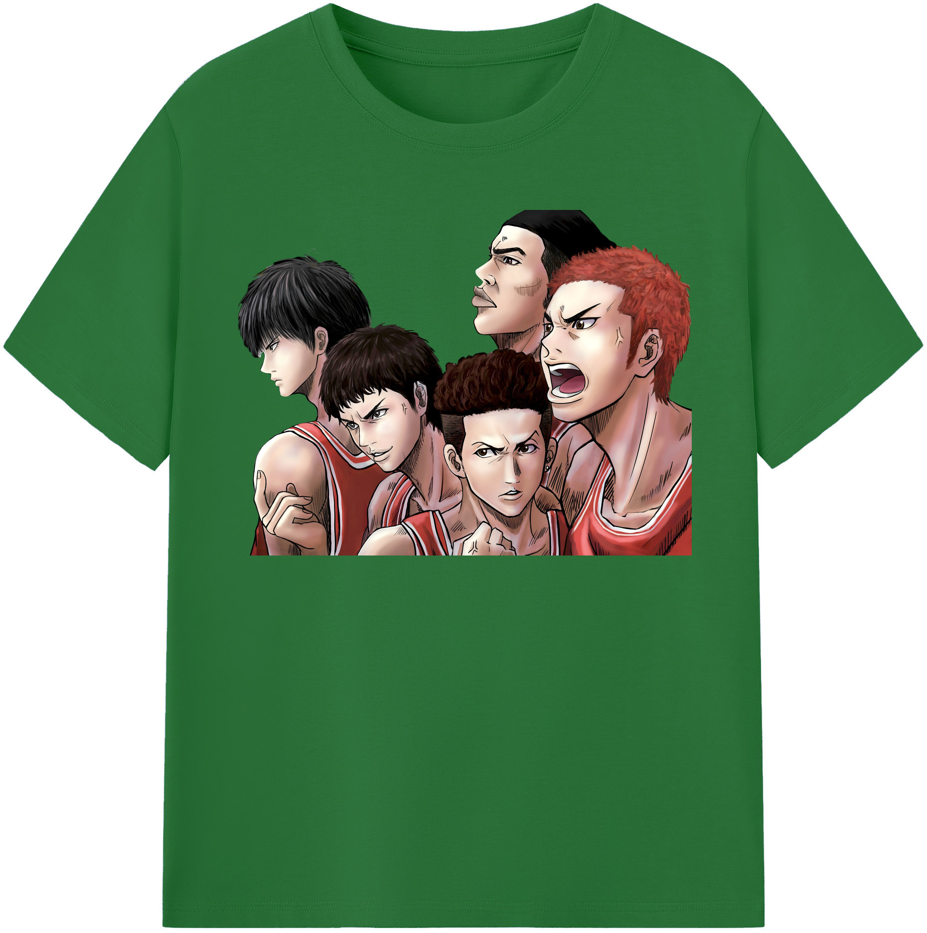 SLAM DUNK／スラムダンク 綿100％半袖Tシャツ（フロントプリント）