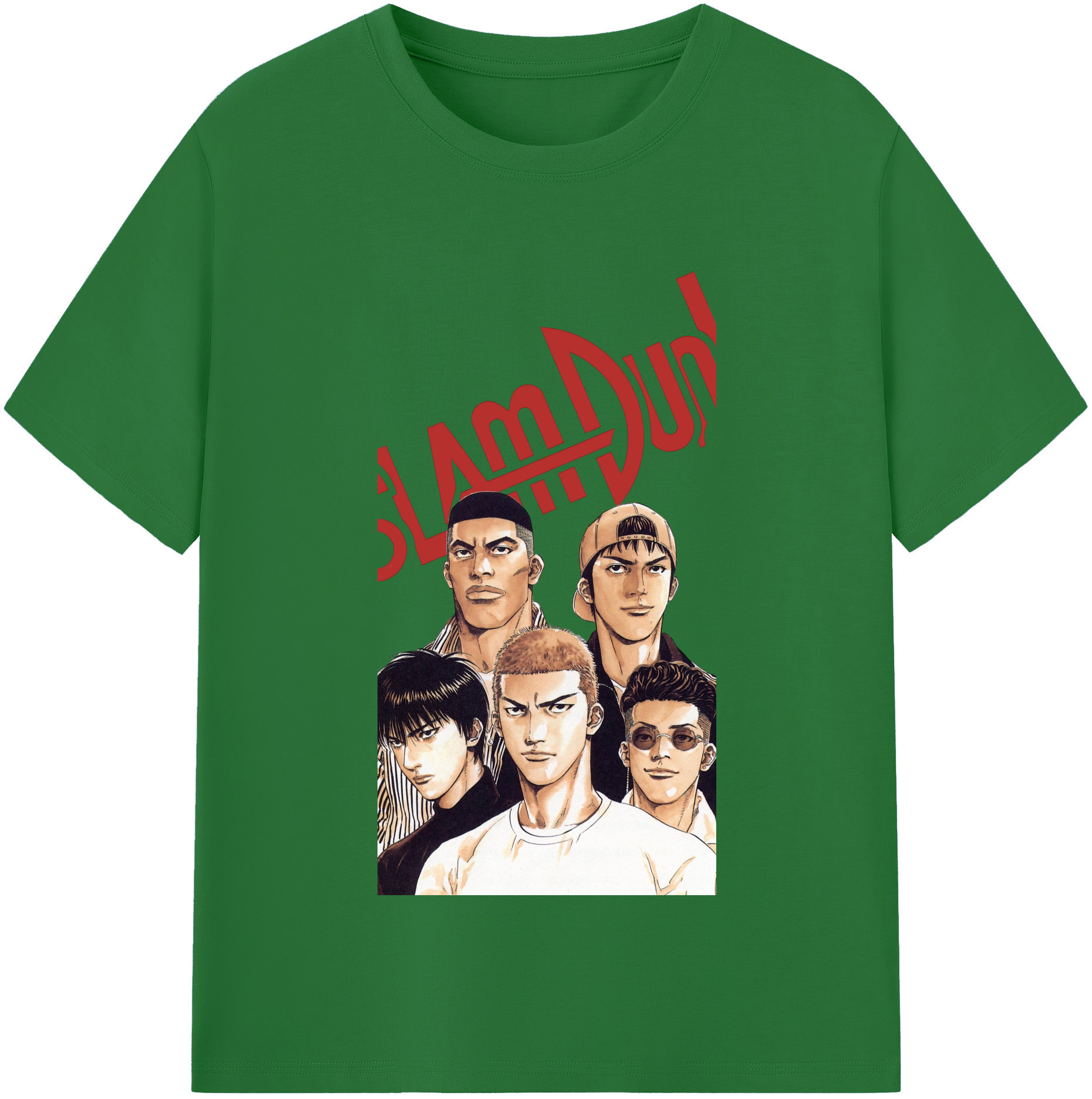SLAM DUNK／スラムダンク 綿100％半袖Tシャツ（フロントプリント）
