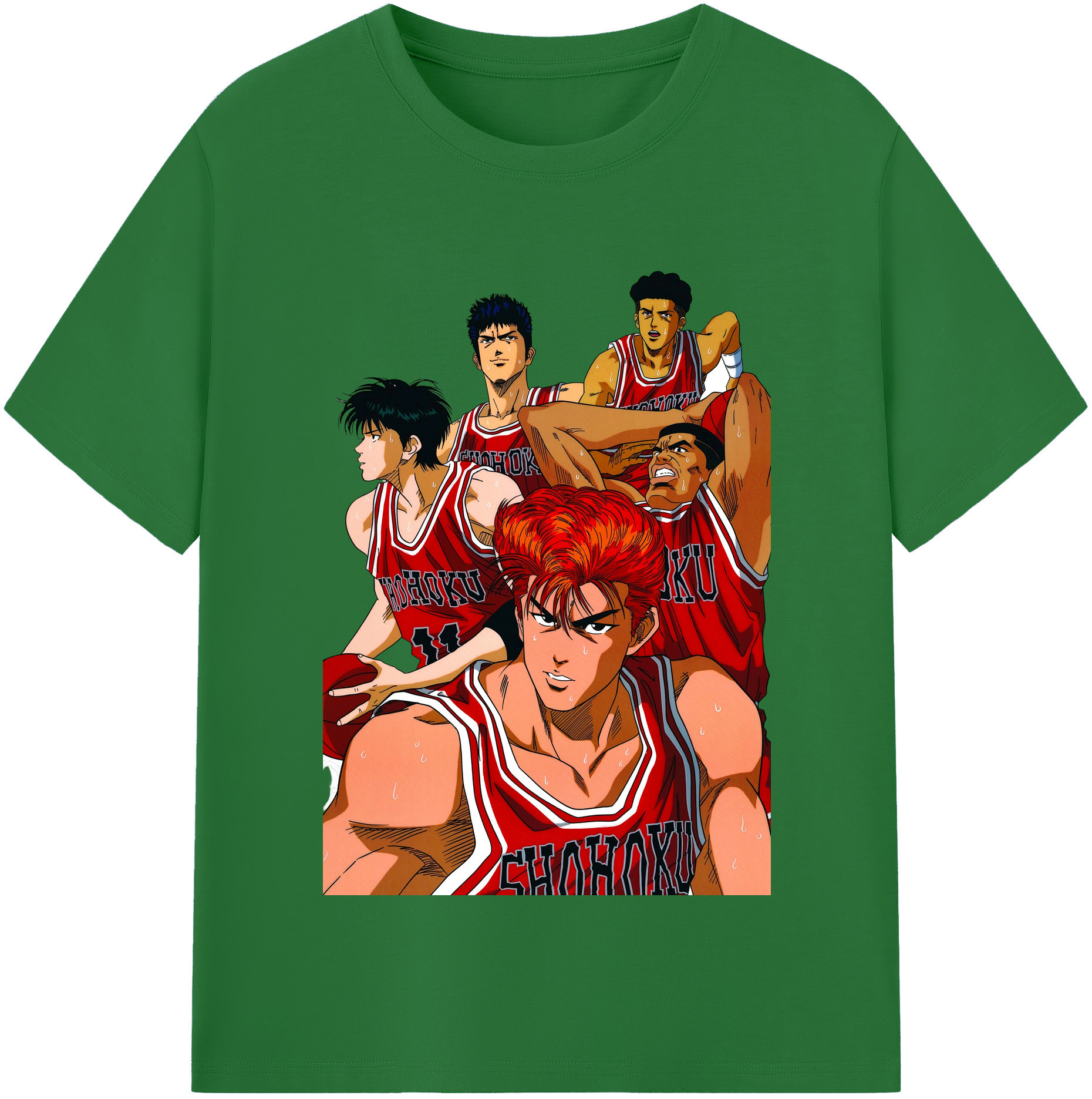 SLAM DUNK／スラムダンク 綿100％半袖Tシャツ（フロントプリント）