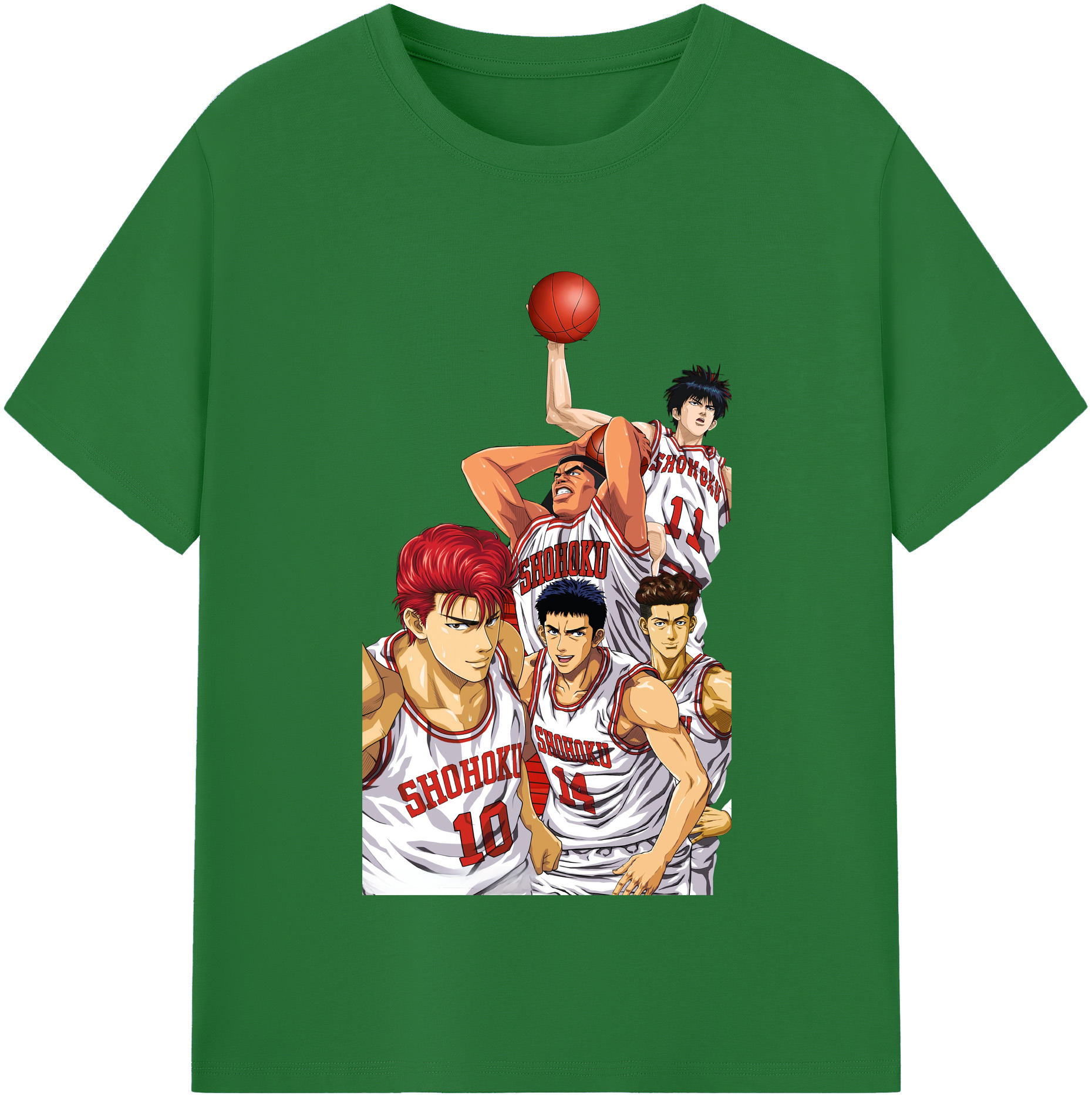 SLAM DUNK／スラムダンク 綿100％半袖Tシャツ（フロントプリント）
