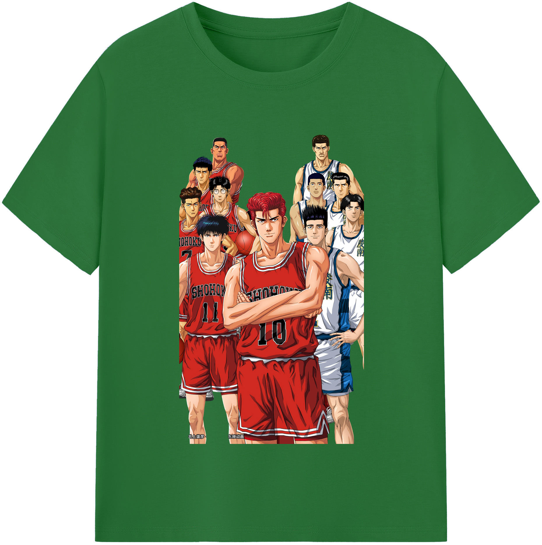 SLAM DUNK／スラムダンク 綿100％半袖Tシャツ（フロントプリント）