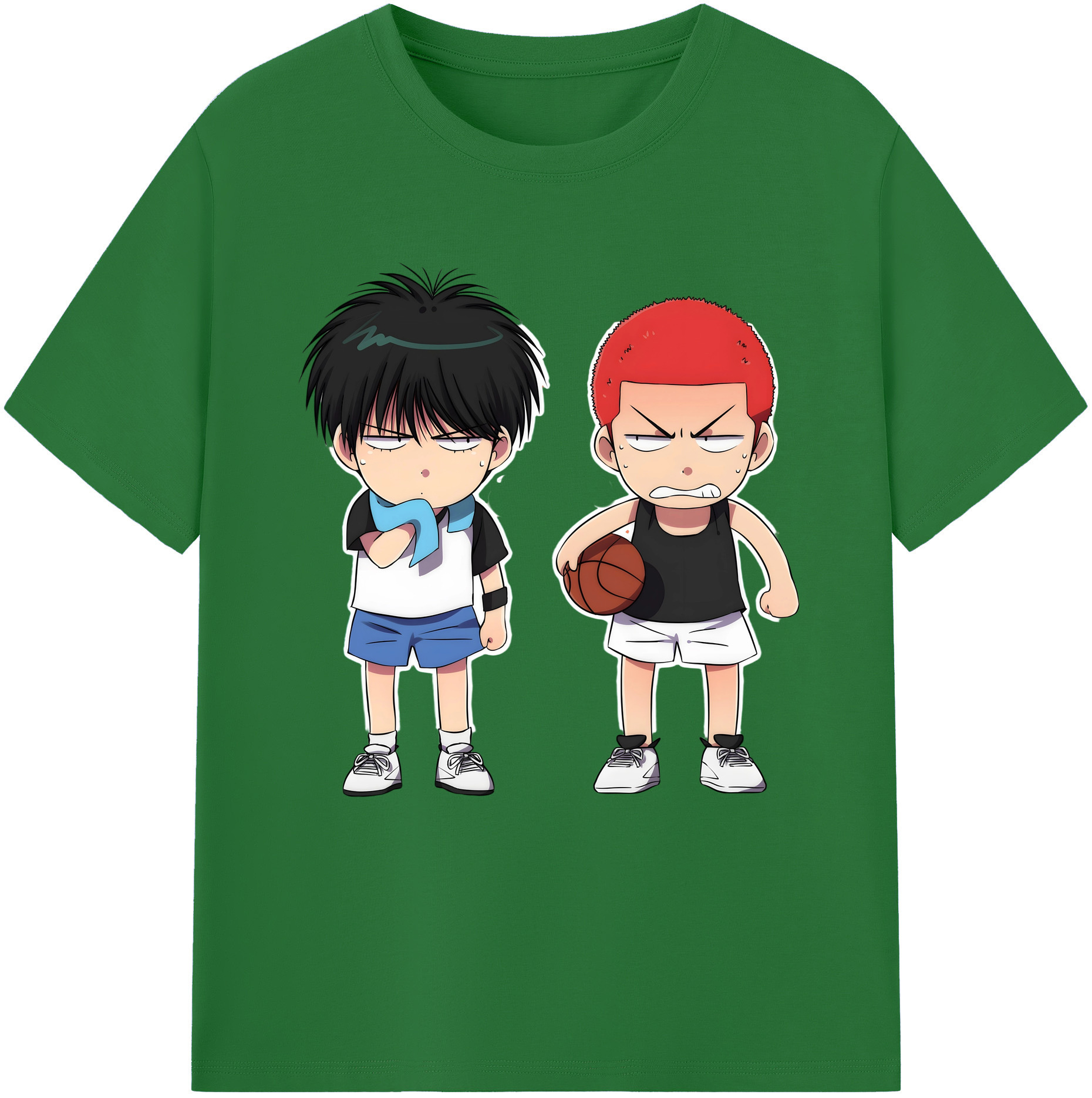 SLAM DUNK／スラムダンク 綿100％半袖Tシャツ（フロントプリント）